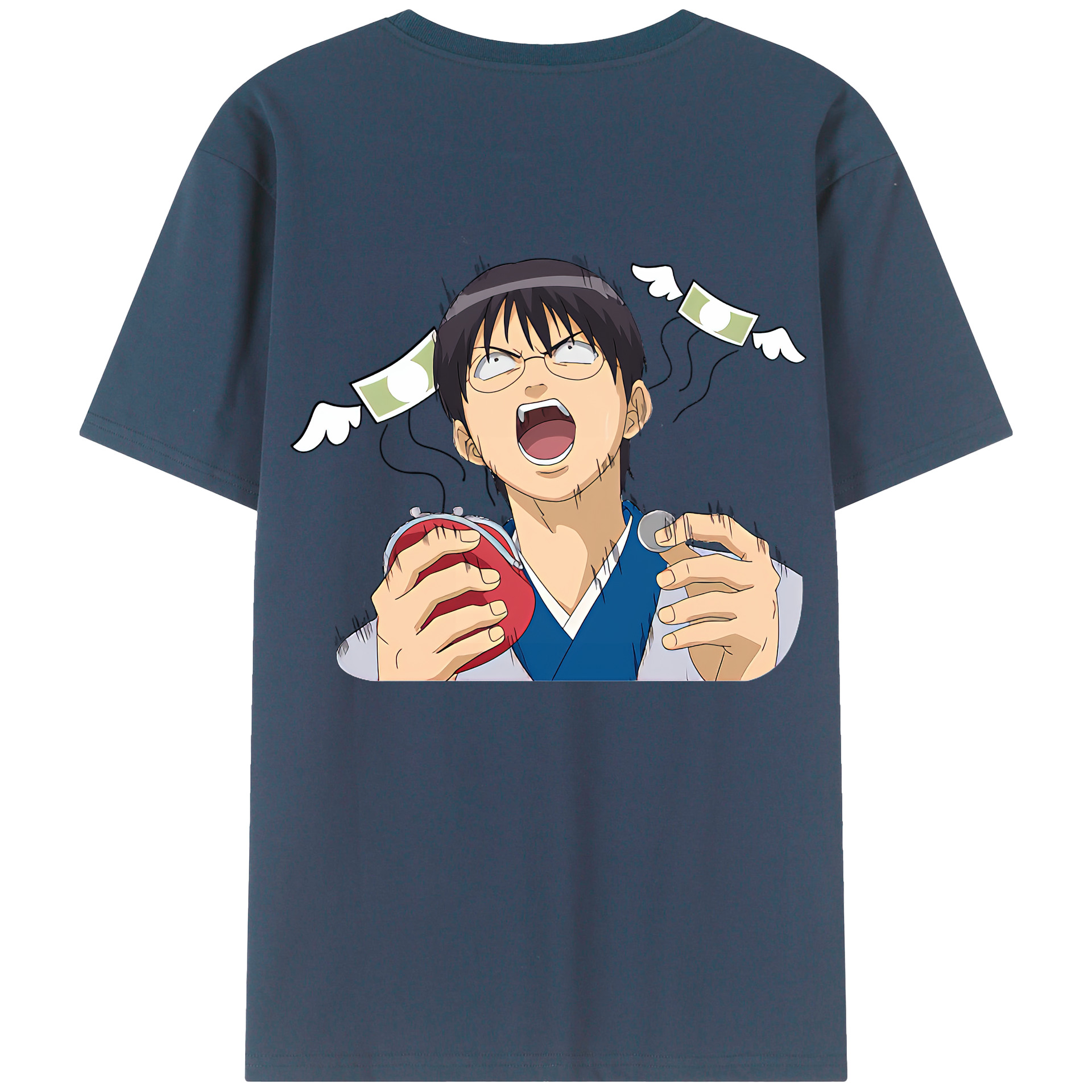 （画像用） ぎんたま 坂田銀時（さかたぎんとき） 神楽 志村新八（しむら しんぱち） GINTAMA Sakata Gintoki Kagura Shimura Shinpachi 綿100％半袖Tシャツ（背面プリント）