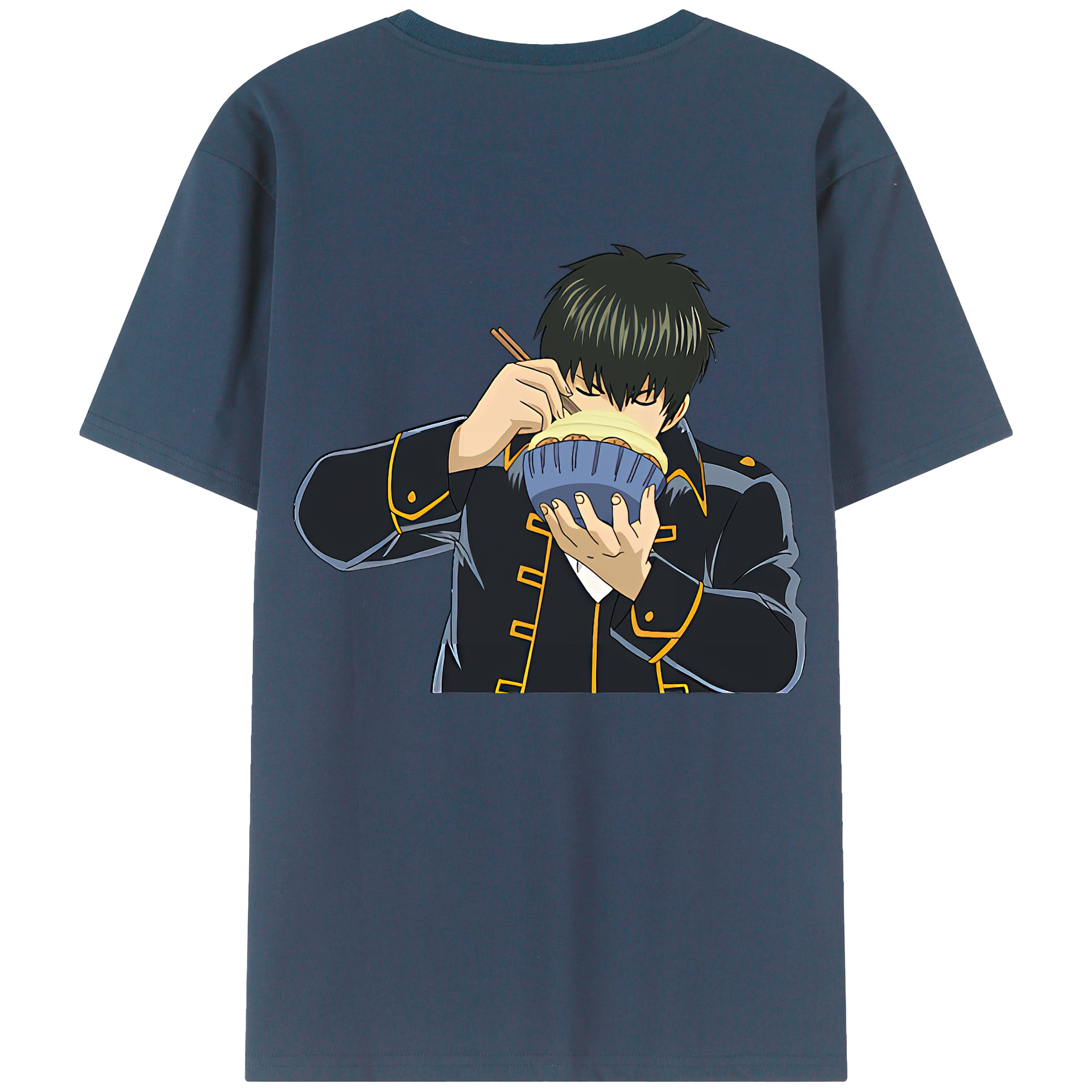 （画像用） ぎんたま 坂田銀時（さかたぎんとき） 神楽 志村新八（しむら しんぱち） GINTAMA Sakata Gintoki Kagura Shimura Shinpachi 綿100％半袖Tシャツ（背面プリント）