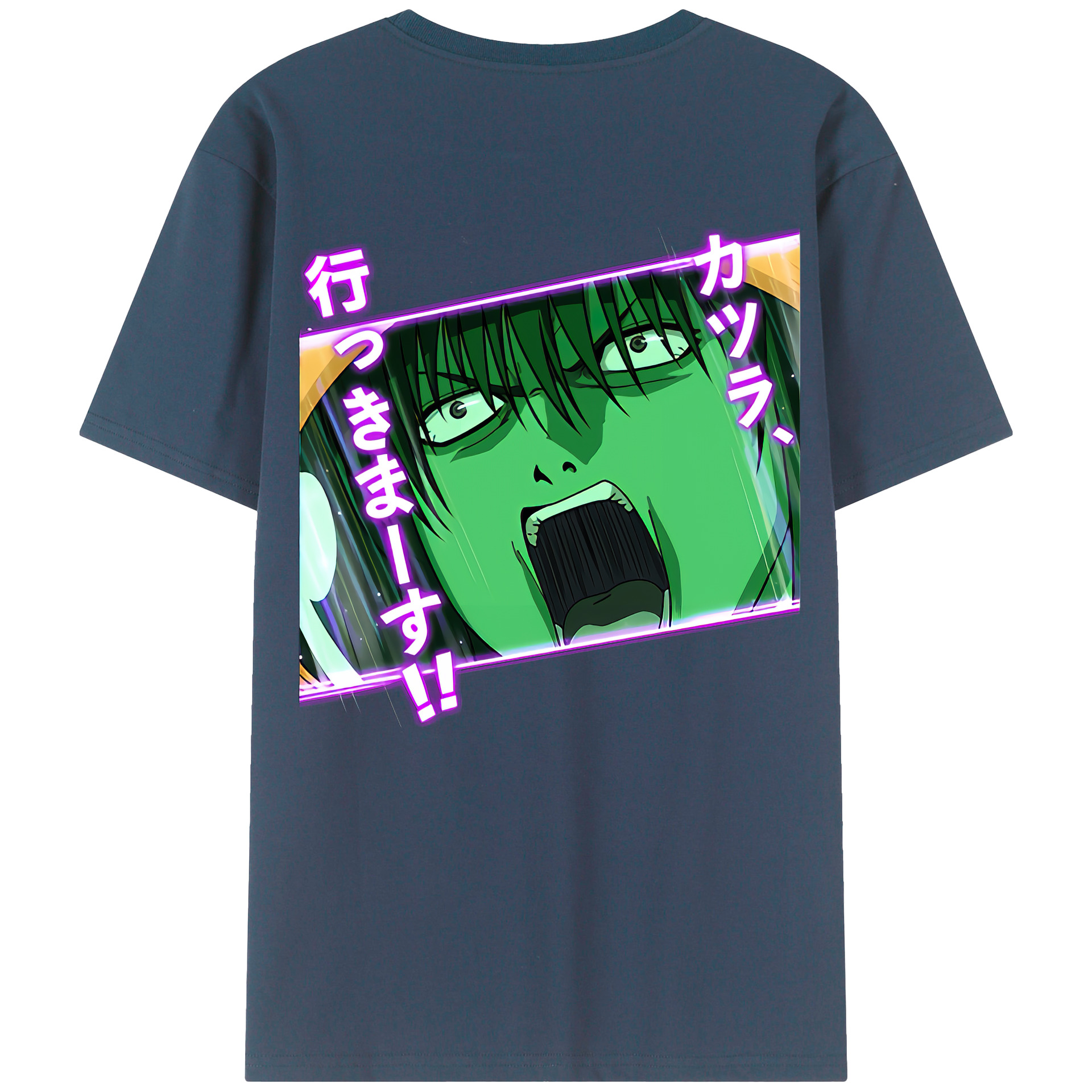 （画像用） ぎんたま 坂田銀時（さかたぎんとき） 神楽 志村新八（しむら しんぱち） GINTAMA Sakata Gintoki Kagura Shimura Shinpachi 綿100％半袖Tシャツ（背面プリント）