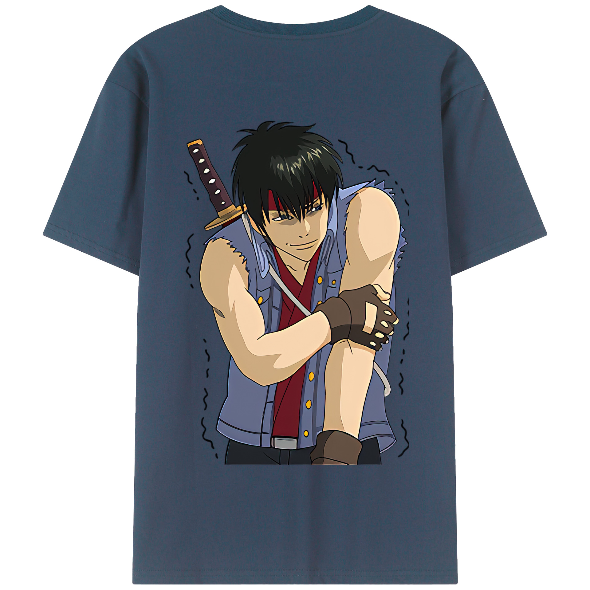 （画像用） ぎんたま 坂田銀時（さかたぎんとき） 神楽 志村新八（しむら しんぱち） GINTAMA Sakata Gintoki Kagura Shimura Shinpachi 綿100％半袖Tシャツ（背面プリント）