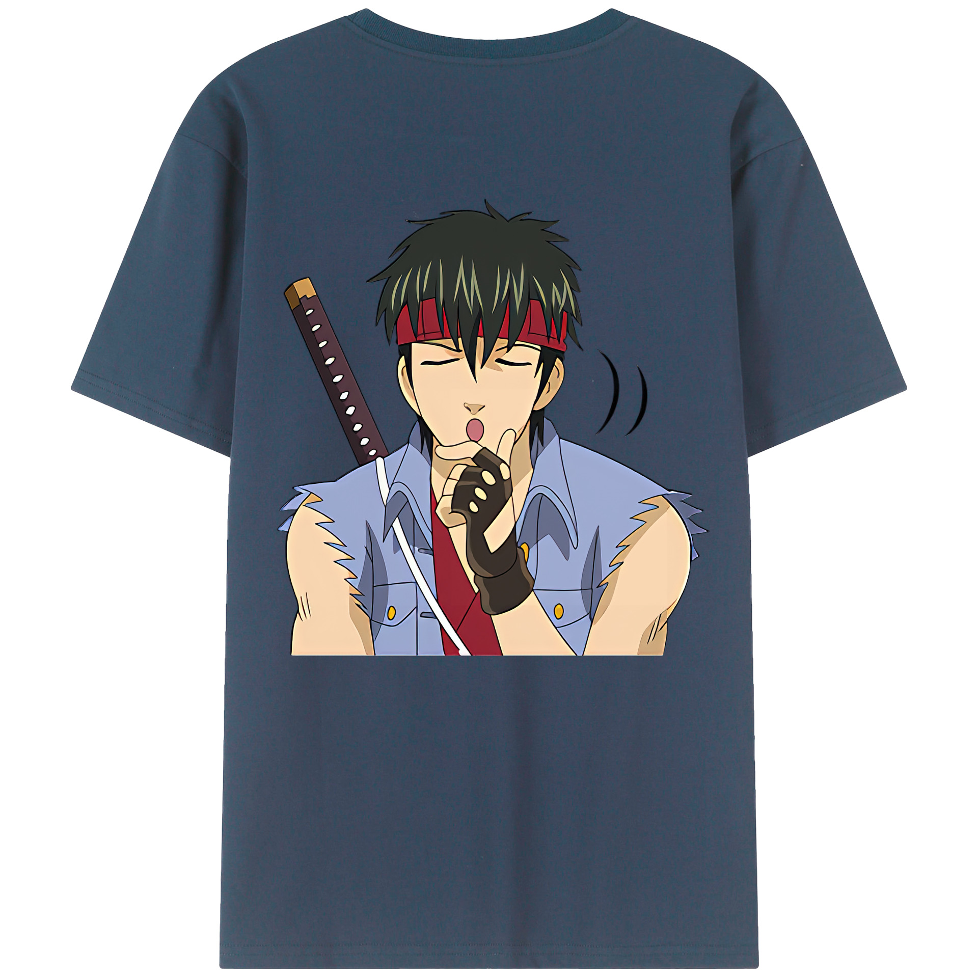 （画像用） ぎんたま 坂田銀時（さかたぎんとき） 神楽 志村新八（しむら しんぱち） GINTAMA Sakata Gintoki Kagura Shimura Shinpachi 綿100％半袖Tシャツ（背面プリント）