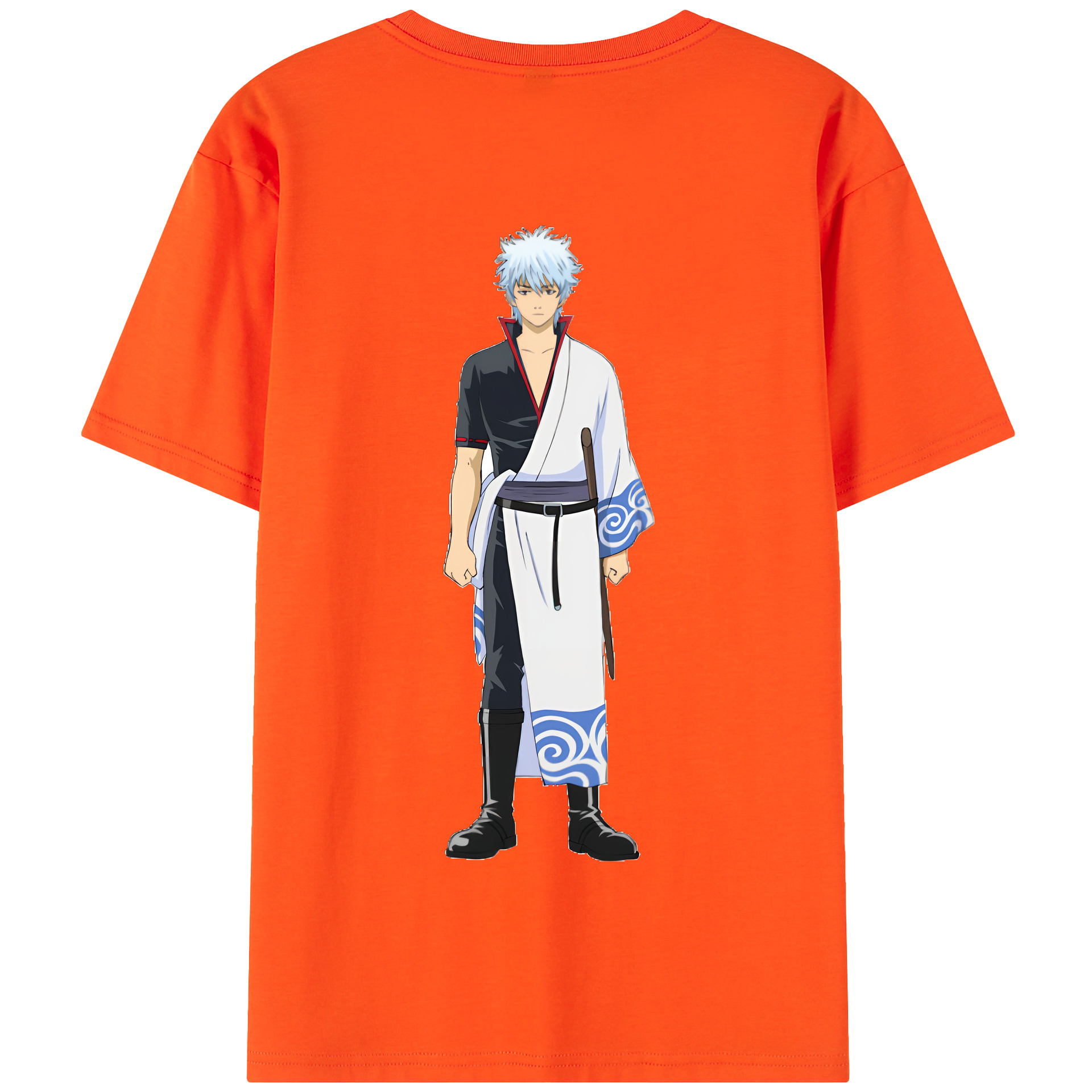 （画像用） ぎんたま 坂田銀時（さかたぎんとき） 神楽 志村新八（しむら しんぱち） GINTAMA Sakata Gintoki Kagura Shimura Shinpachi 綿100％半袖Tシャツ（背面プリント）