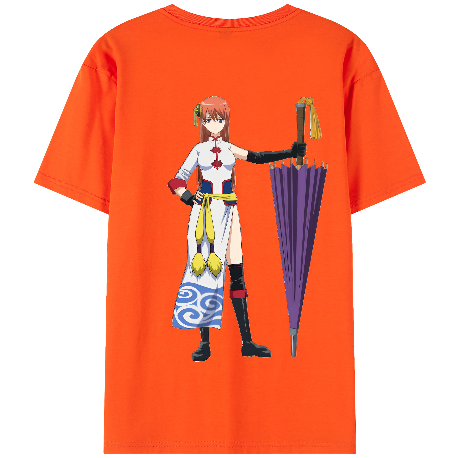 （画像用） ぎんたま 坂田銀時（さかたぎんとき） 神楽 志村新八（しむら しんぱち） GINTAMA Sakata Gintoki Kagura Shimura Shinpachi 綿100％半袖Tシャツ（背面プリント）