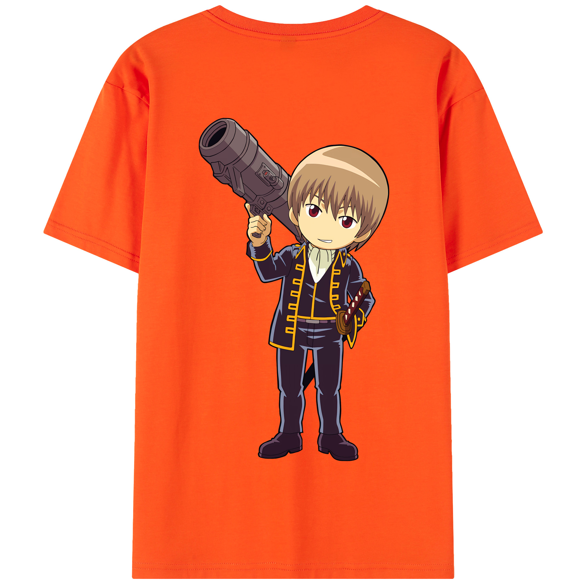 （画像用） ぎんたま 坂田銀時（さかたぎんとき） 神楽 志村新八（しむら しんぱち） GINTAMA Sakata Gintoki Kagura Shimura Shinpachi 綿100％半袖Tシャツ（背面プリント）