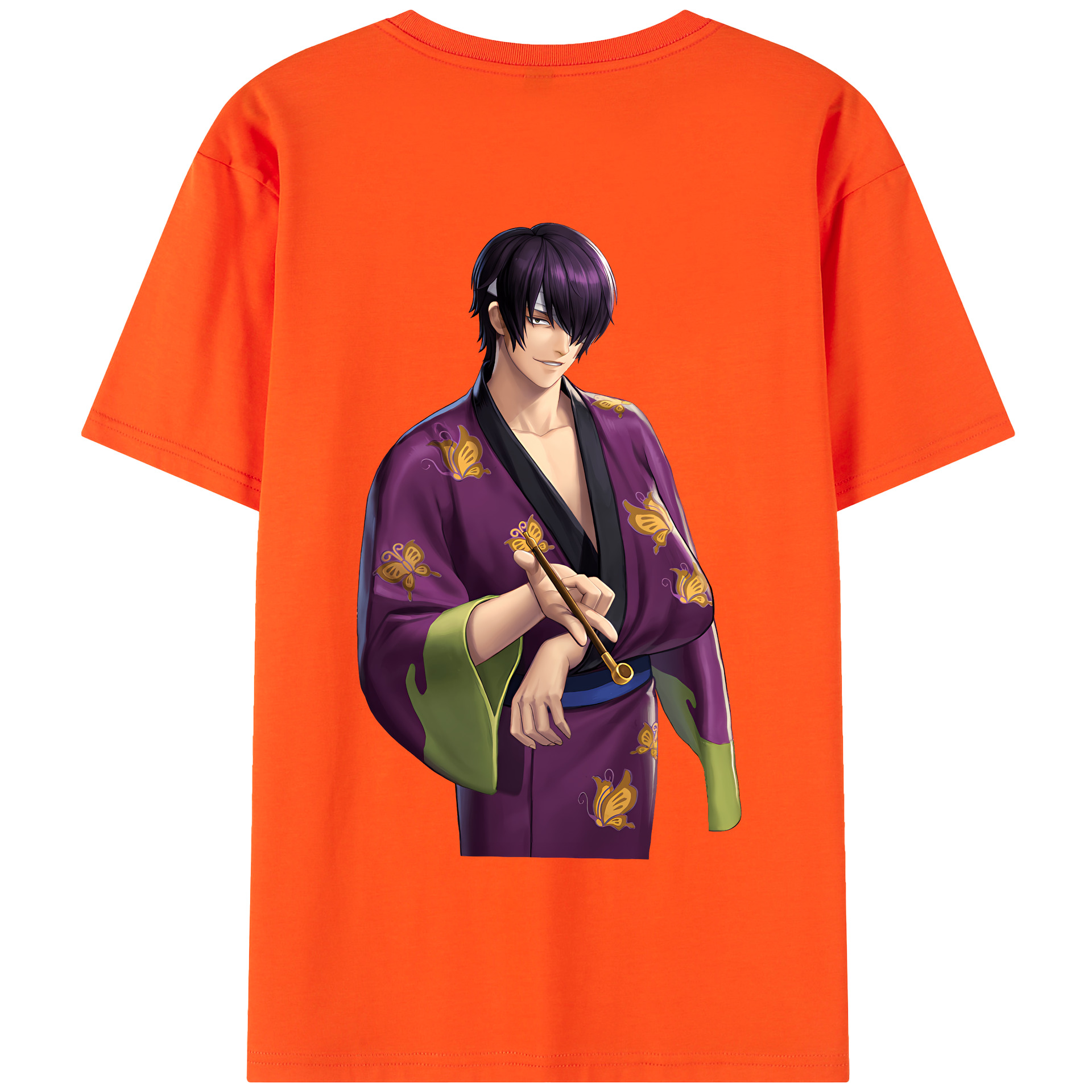 （画像用） ぎんたま 坂田銀時（さかたぎんとき） 神楽 志村新八（しむら しんぱち） GINTAMA Sakata Gintoki Kagura Shimura Shinpachi 綿100％半袖Tシャツ（背面プリント）