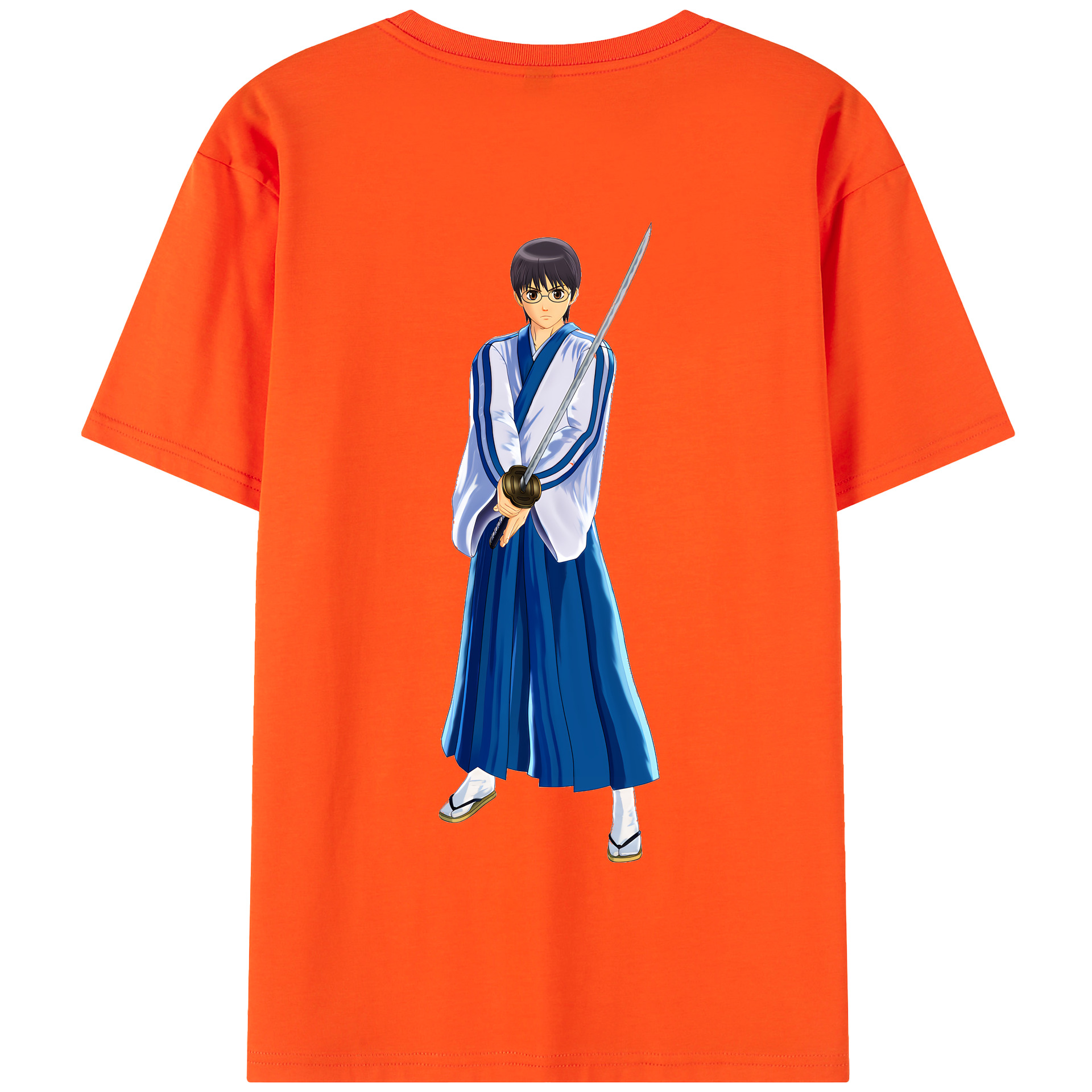 （画像用） ぎんたま 坂田銀時（さかたぎんとき） 神楽 志村新八（しむら しんぱち） GINTAMA Sakata Gintoki Kagura Shimura Shinpachi 綿100％半袖Tシャツ（背面プリント）