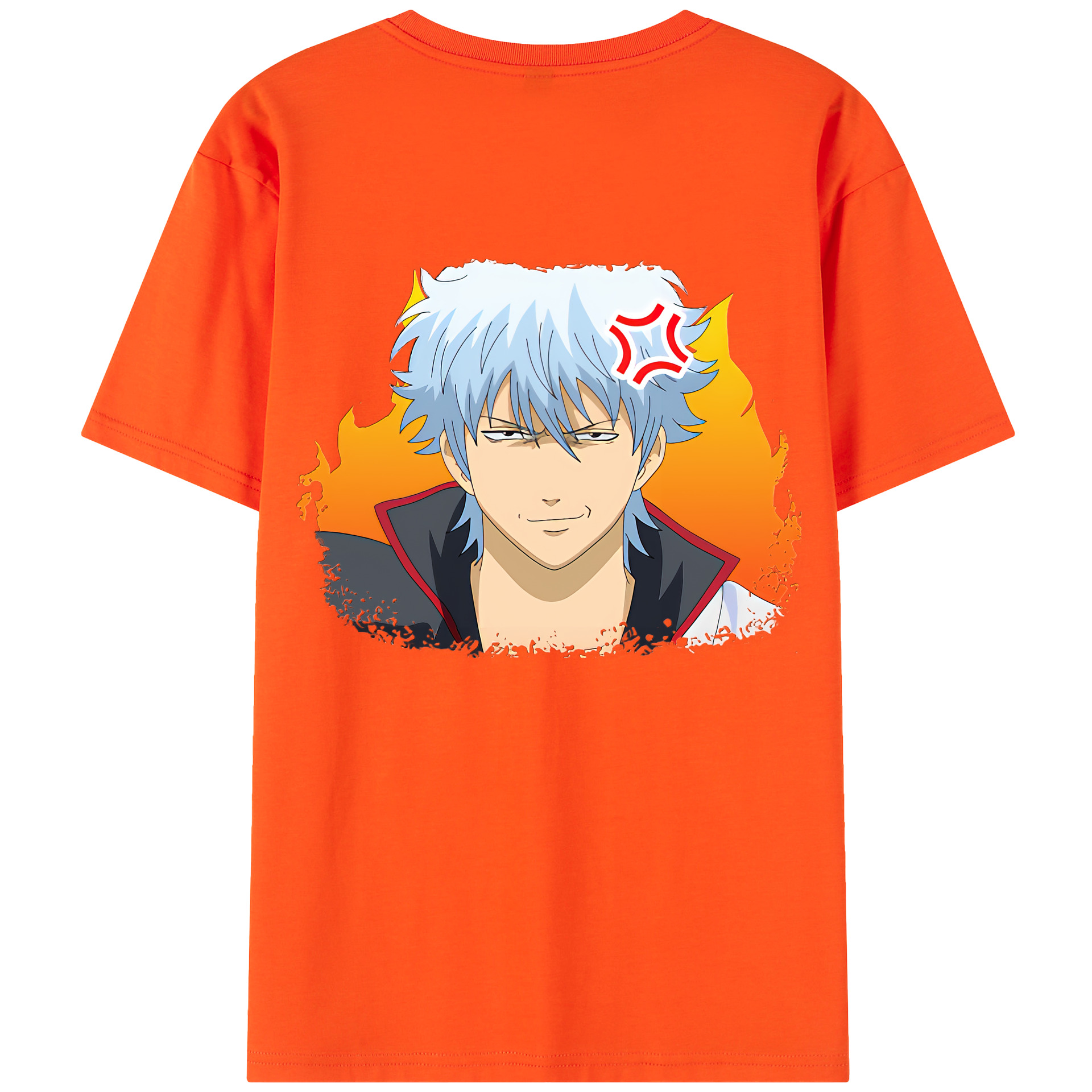 （画像用） ぎんたま 坂田銀時（さかたぎんとき） 神楽 志村新八（しむら しんぱち） GINTAMA Sakata Gintoki Kagura Shimura Shinpachi 綿100％半袖Tシャツ（背面プリント）