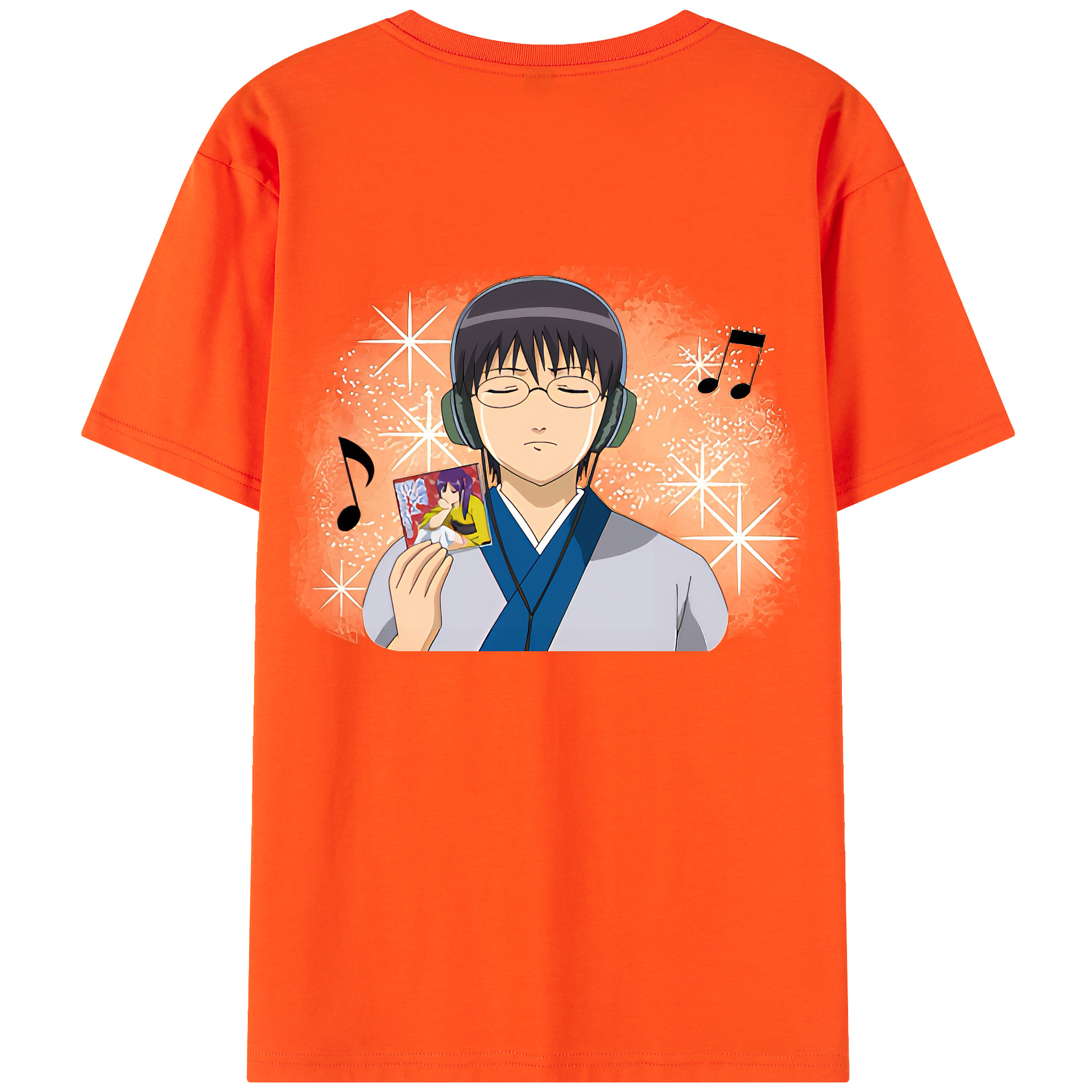 （画像用） ぎんたま 坂田銀時（さかたぎんとき） 神楽 志村新八（しむら しんぱち） GINTAMA Sakata Gintoki Kagura Shimura Shinpachi 綿100％半袖Tシャツ（背面プリント）