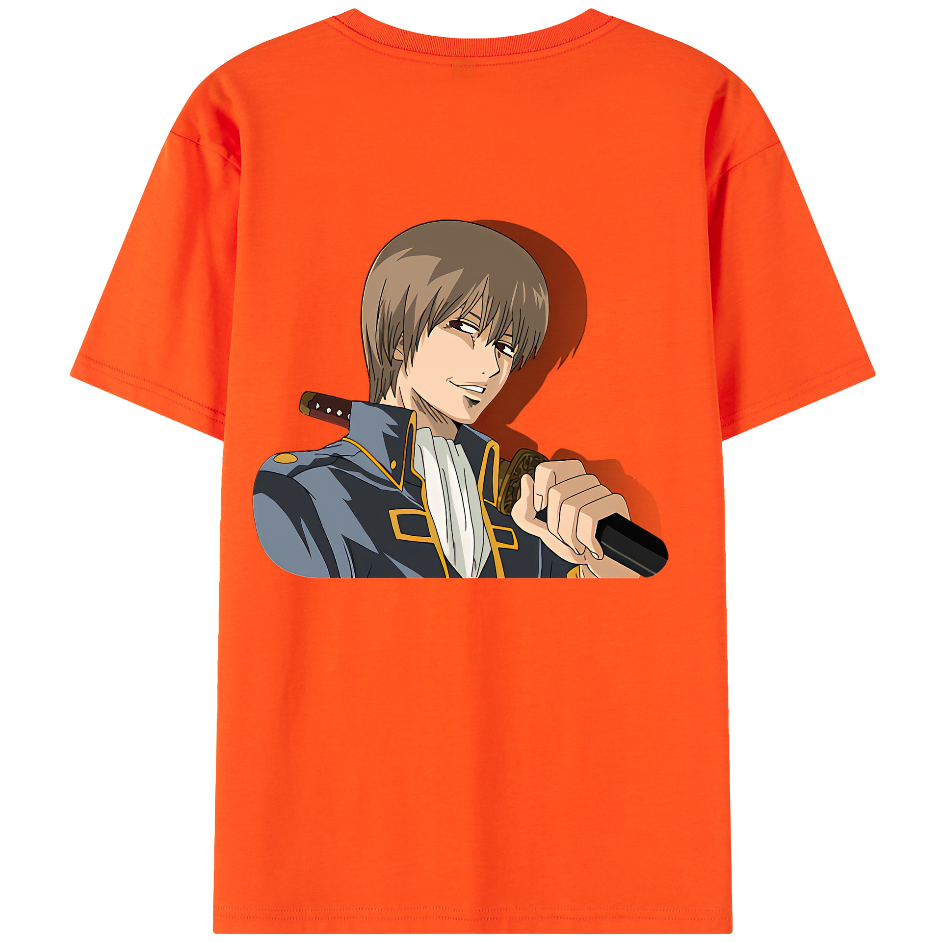 （画像用） ぎんたま 坂田銀時（さかたぎんとき） 神楽 志村新八（しむら しんぱち） GINTAMA Sakata Gintoki Kagura Shimura Shinpachi 綿100％半袖Tシャツ（背面プリント）