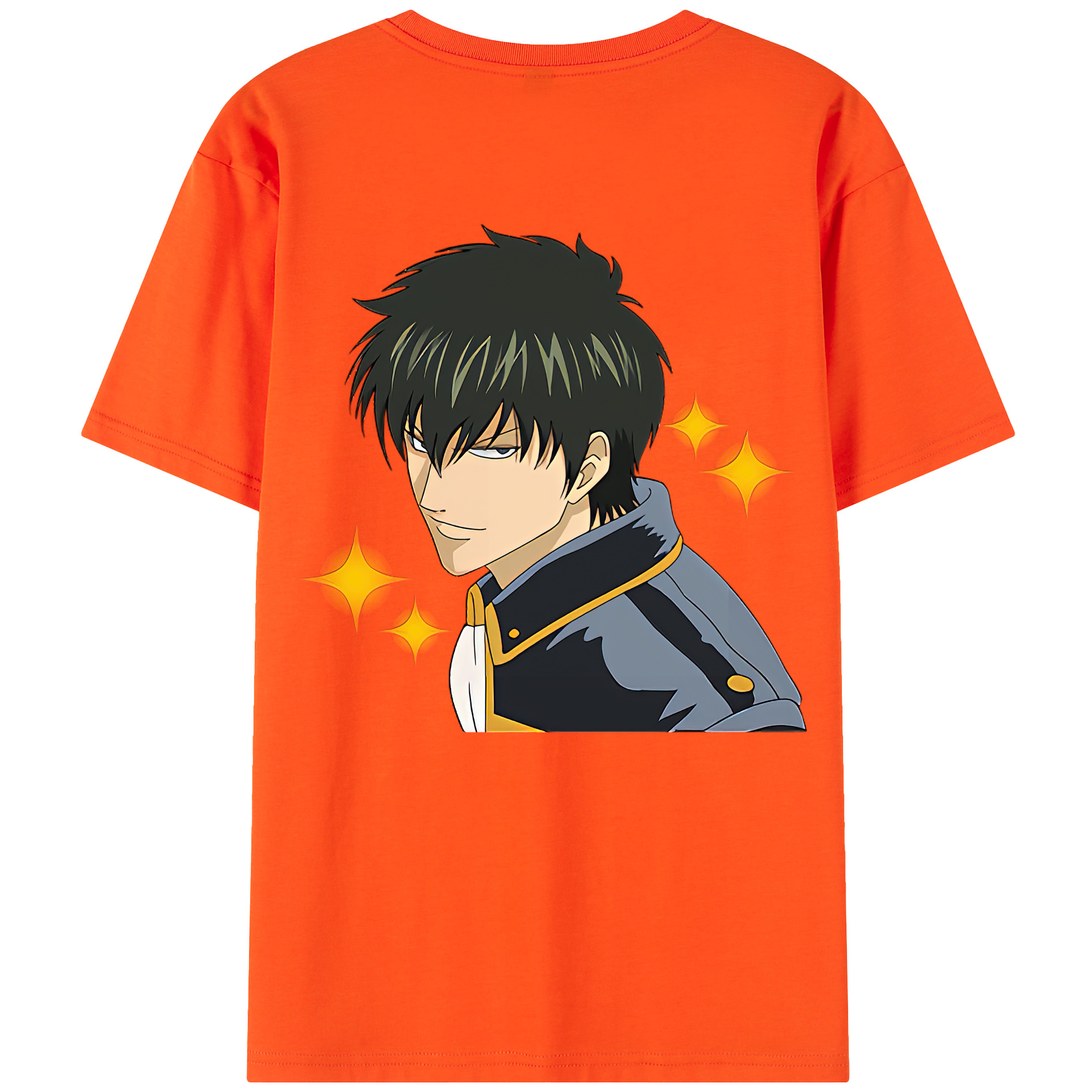 （画像用） ぎんたま 坂田銀時（さかたぎんとき） 神楽 志村新八（しむら しんぱち） GINTAMA Sakata Gintoki Kagura Shimura Shinpachi 綿100％半袖Tシャツ（背面プリント）