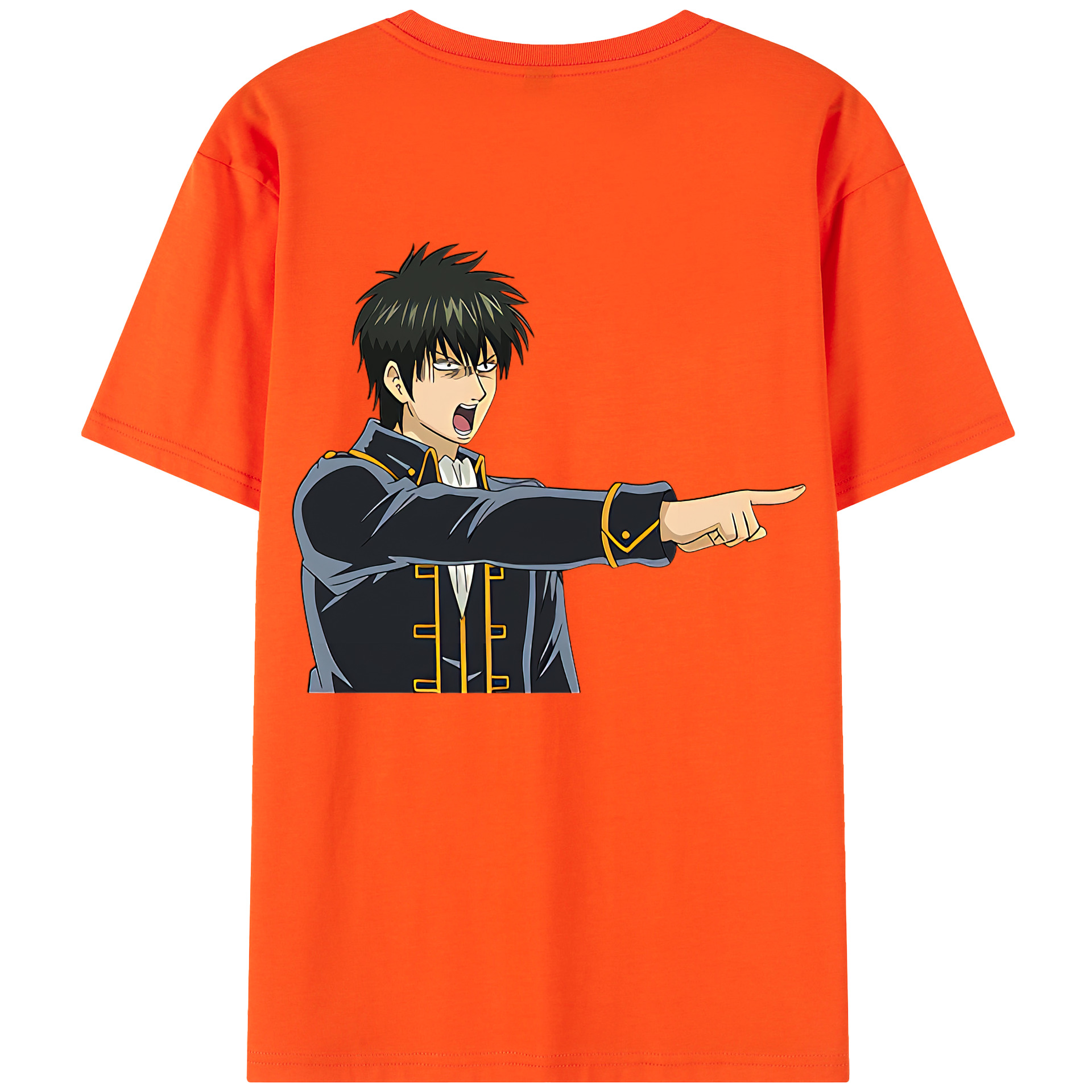 （画像用） ぎんたま 坂田銀時（さかたぎんとき） 神楽 志村新八（しむら しんぱち） GINTAMA Sakata Gintoki Kagura Shimura Shinpachi 綿100％半袖Tシャツ（背面プリント）