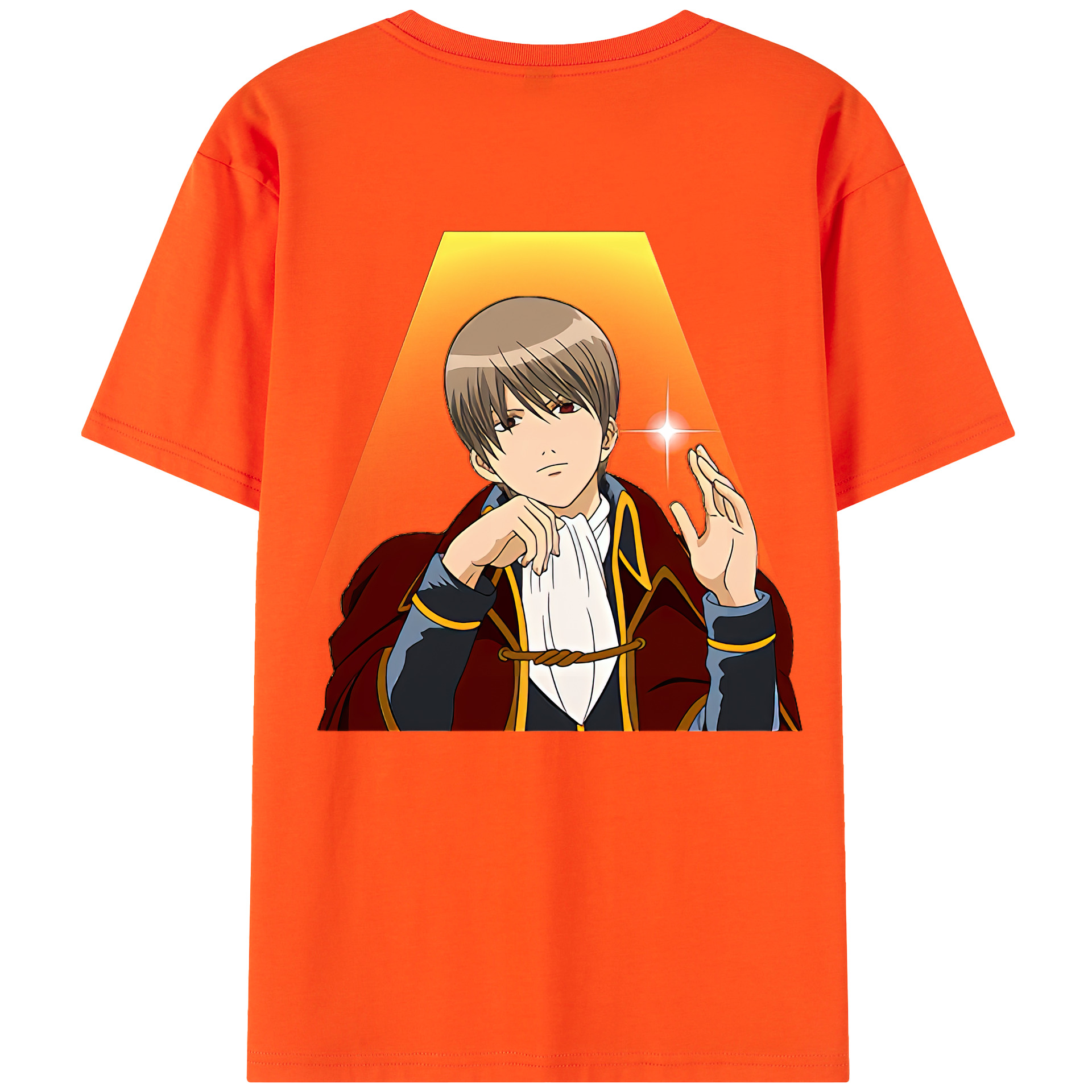（画像用） ぎんたま 坂田銀時（さかたぎんとき） 神楽 志村新八（しむら しんぱち） GINTAMA Sakata Gintoki Kagura Shimura Shinpachi 綿100％半袖Tシャツ（背面プリント）