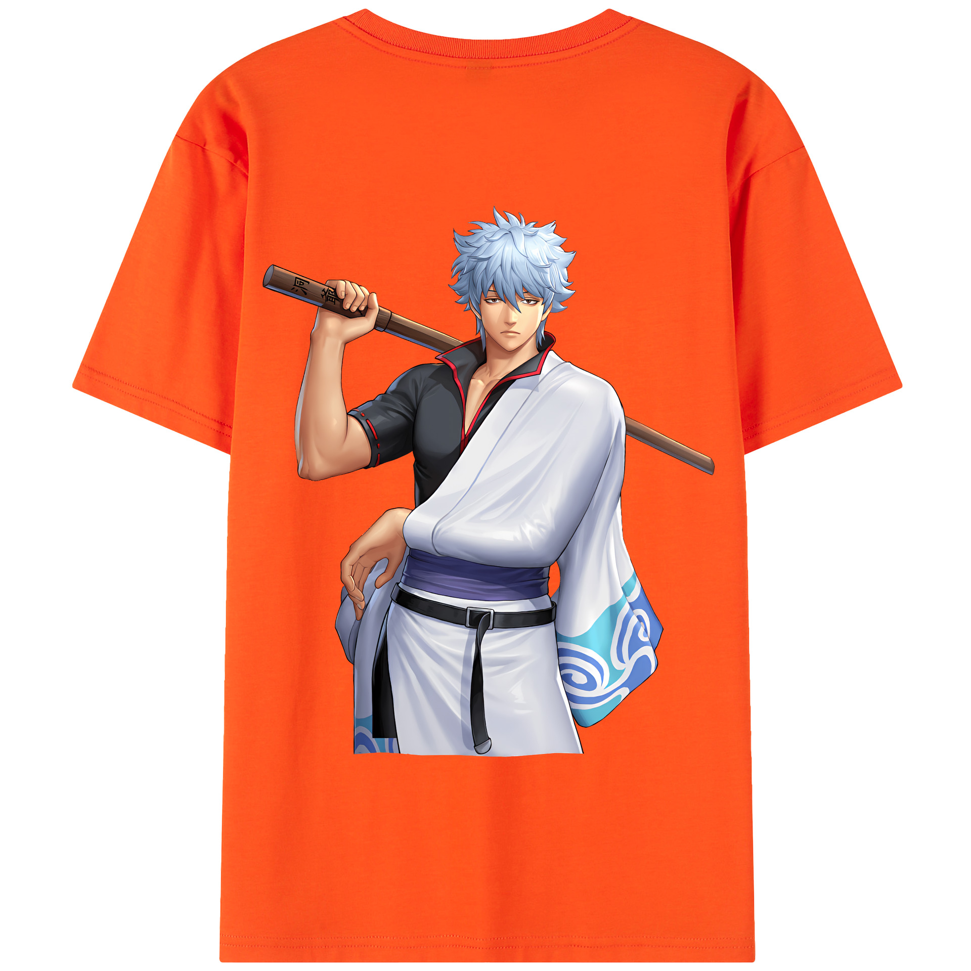 （画像用） ぎんたま 坂田銀時（さかたぎんとき） 神楽 志村新八（しむら しんぱち） GINTAMA Sakata Gintoki Kagura Shimura Shinpachi 綿100％半袖Tシャツ（背面プリント）