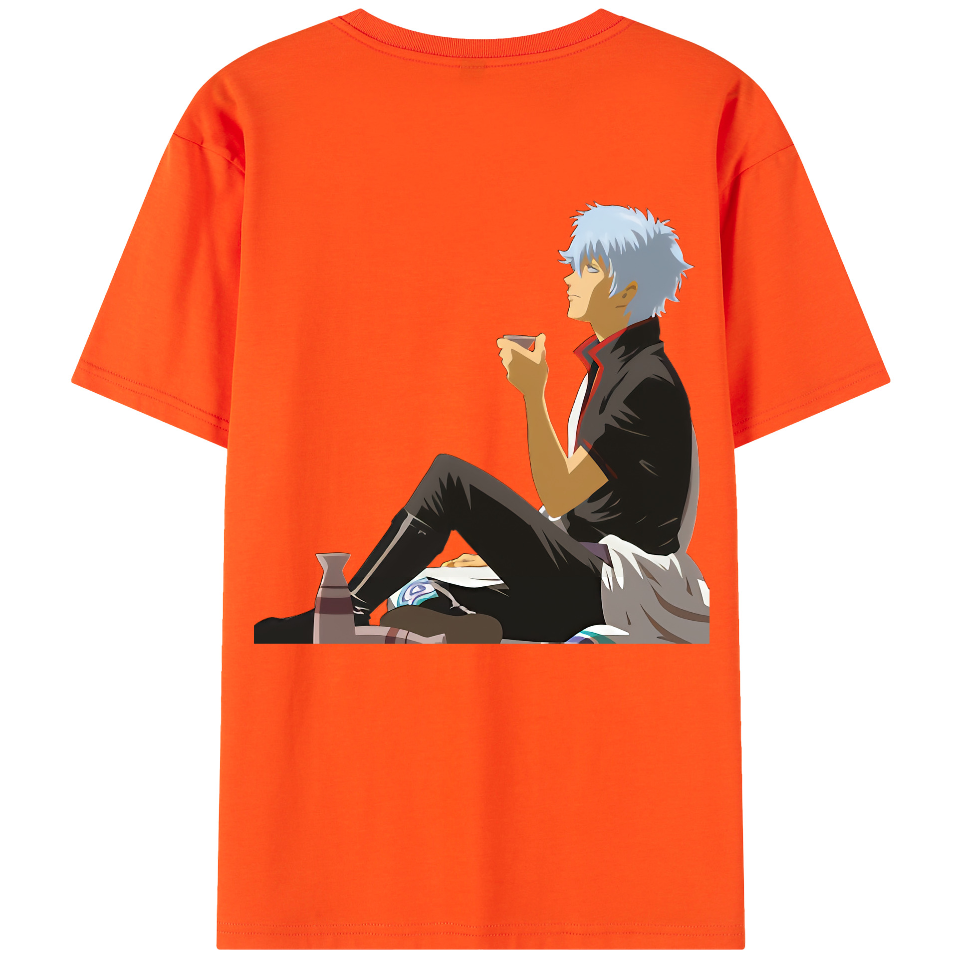 （画像用） ぎんたま 坂田銀時（さかたぎんとき） 神楽 志村新八（しむら しんぱち） GINTAMA Sakata Gintoki Kagura Shimura Shinpachi 綿100％半袖Tシャツ（背面プリント）