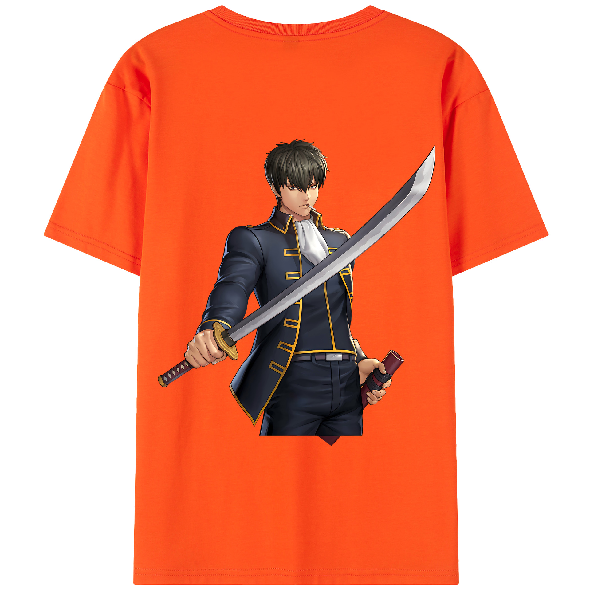 （画像用） ぎんたま 坂田銀時（さかたぎんとき） 神楽 志村新八（しむら しんぱち） GINTAMA Sakata Gintoki Kagura Shimura Shinpachi 綿100％半袖Tシャツ（背面プリント）