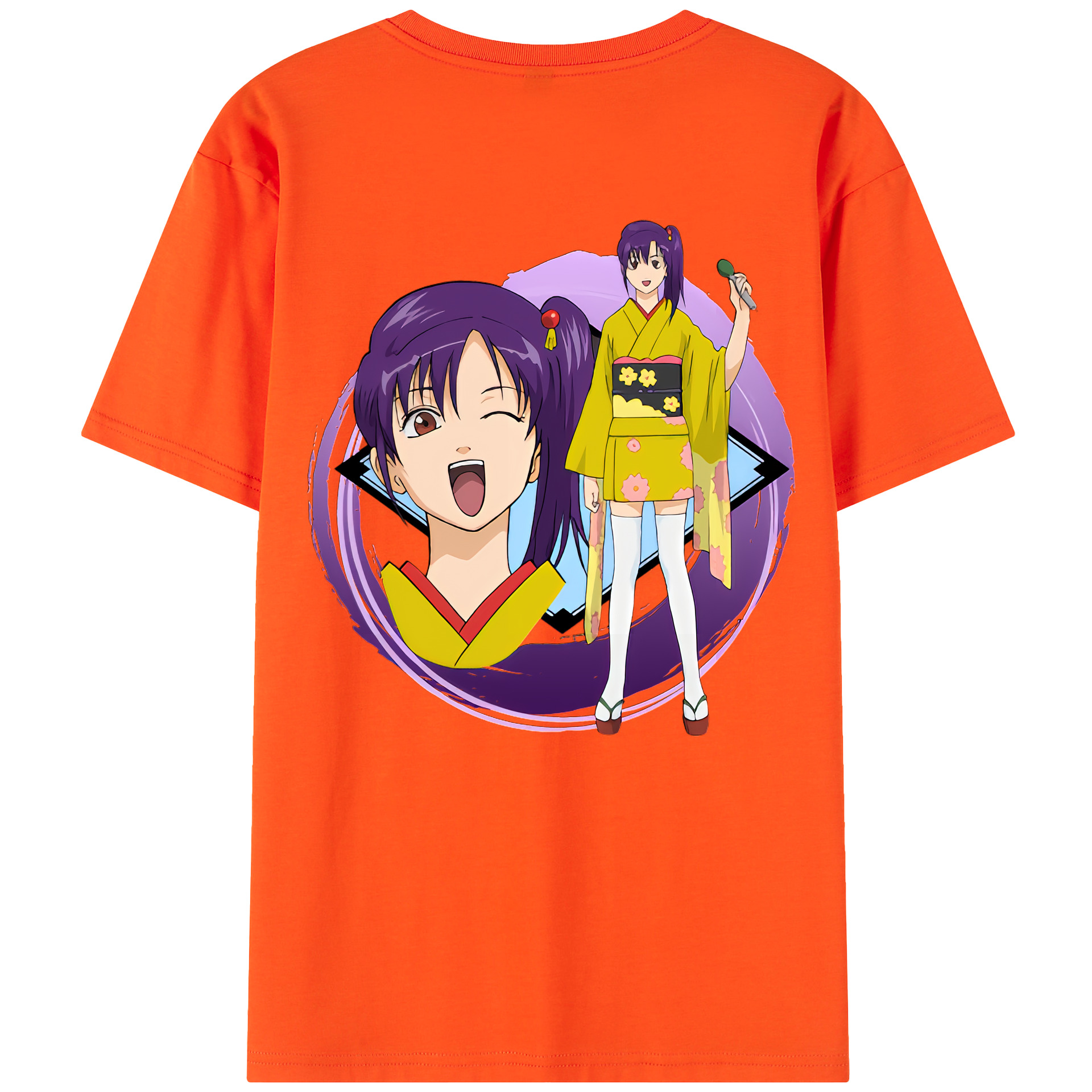 （画像用） ぎんたま 坂田銀時（さかたぎんとき） 神楽 志村新八（しむら しんぱち） GINTAMA Sakata Gintoki Kagura Shimura Shinpachi 綿100％半袖Tシャツ（背面プリント）