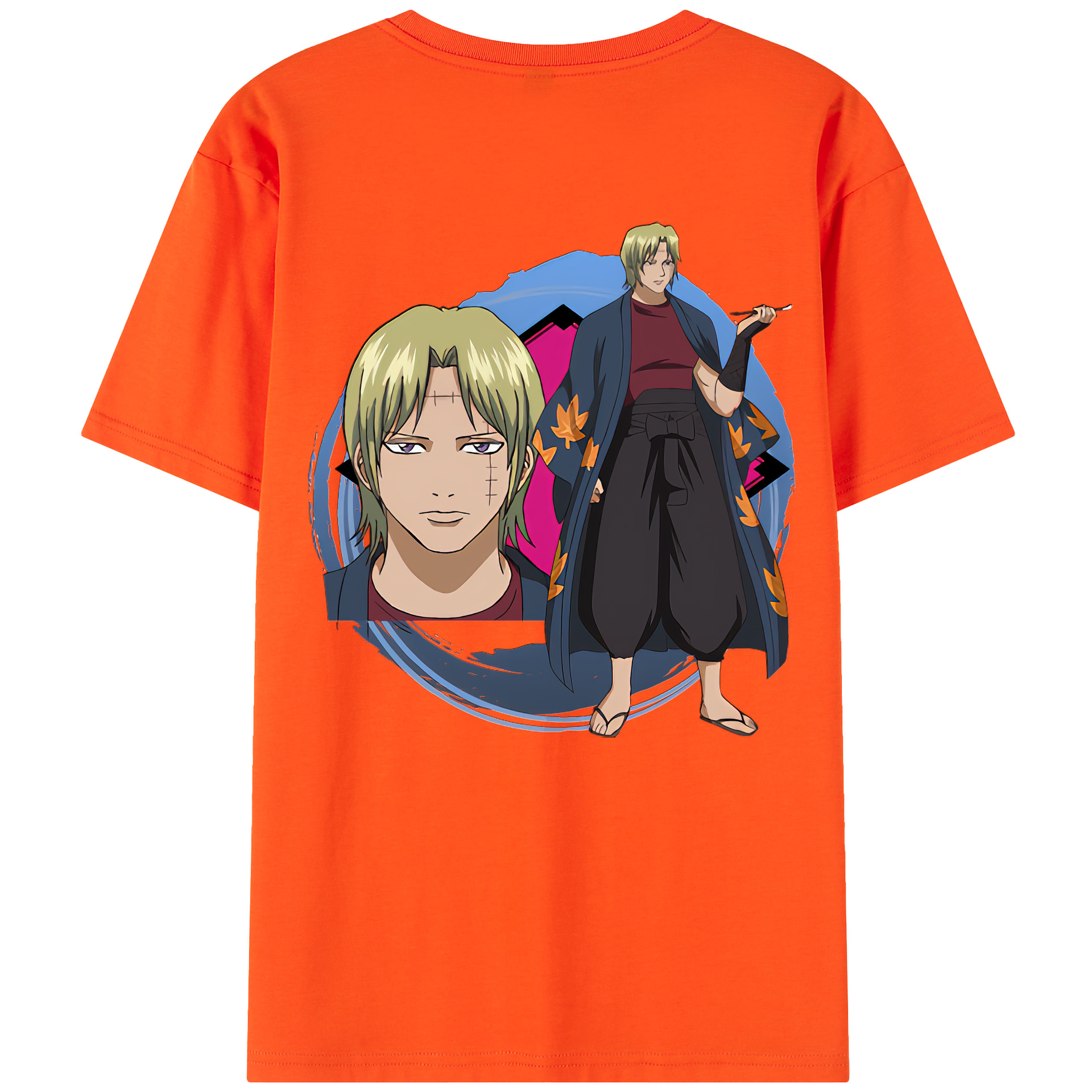 （画像用） ぎんたま 坂田銀時（さかたぎんとき） 神楽 志村新八（しむら しんぱち） GINTAMA Sakata Gintoki Kagura Shimura Shinpachi 綿100％半袖Tシャツ（背面プリント）