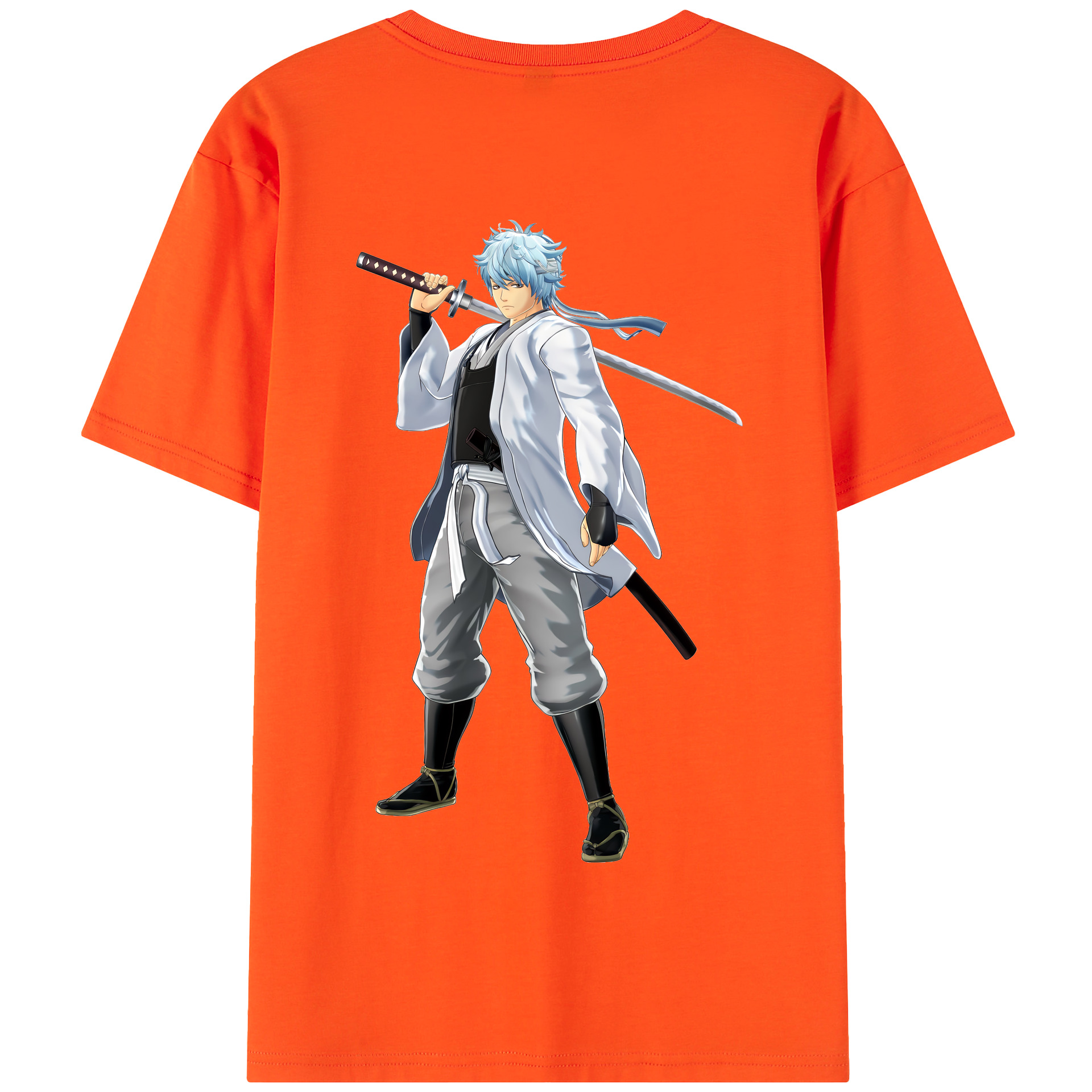 （画像用） ぎんたま 坂田銀時（さかたぎんとき） 神楽 志村新八（しむら しんぱち） GINTAMA Sakata Gintoki Kagura Shimura Shinpachi 綿100％半袖Tシャツ（背面プリント）