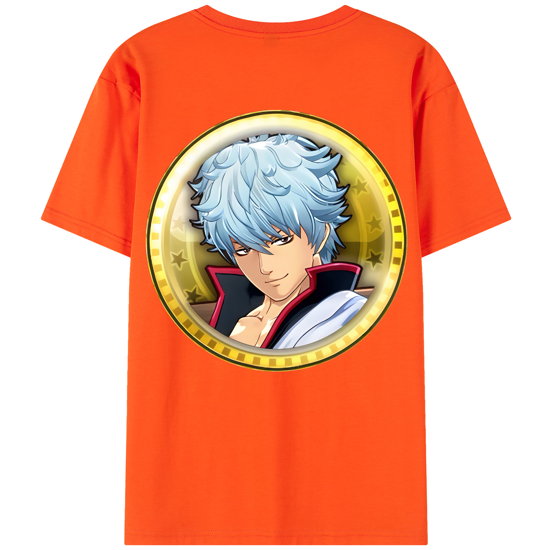 （画像用） ぎんたま 坂田銀時（さかたぎんとき） 神楽 志村新八（しむら しんぱち） GINTAMA Sakata Gintoki Kagura Shimura Shinpachi 綿100％半袖Tシャツ（背面プリント）