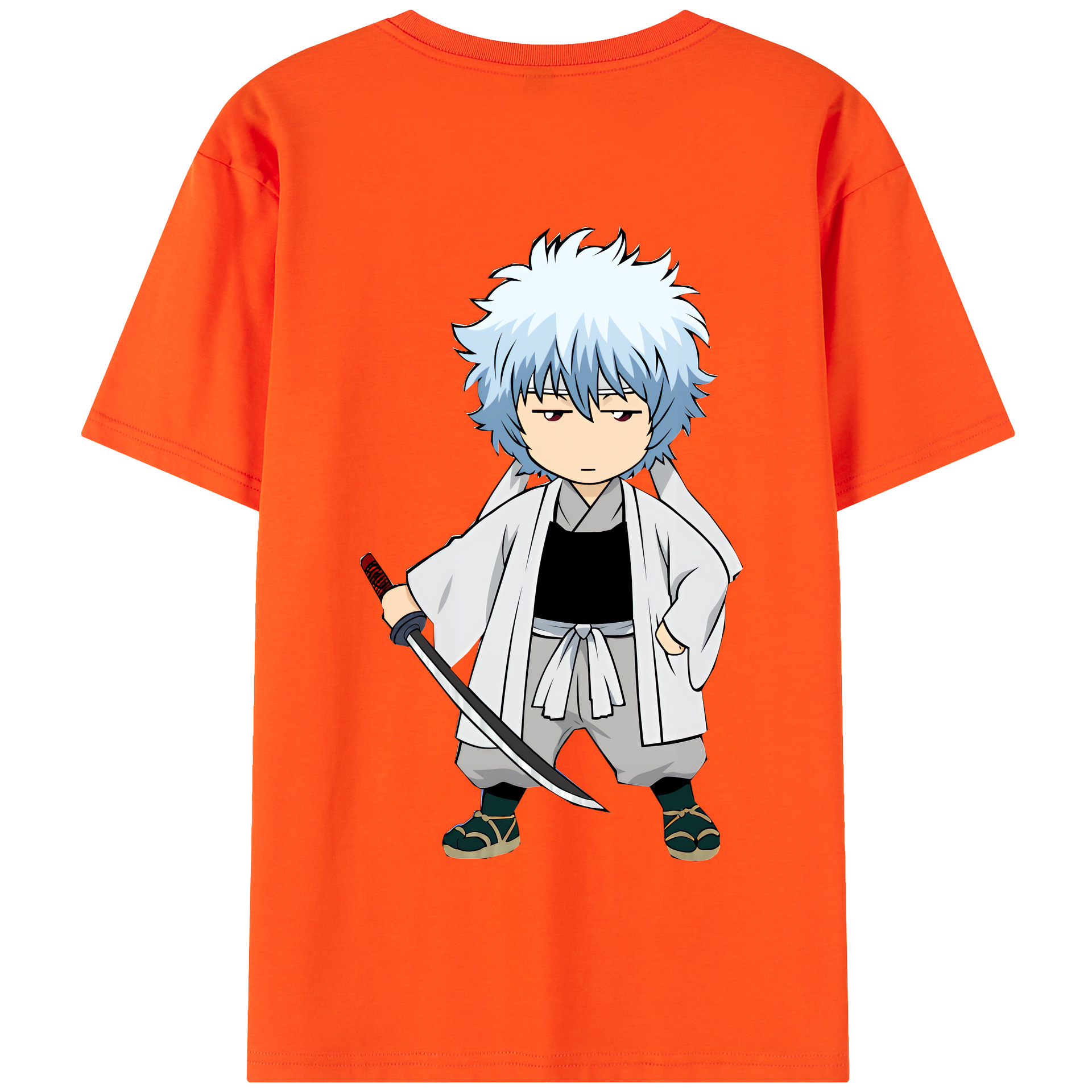 （画像用） ぎんたま 坂田銀時（さかたぎんとき） 神楽 志村新八（しむら しんぱち） GINTAMA Sakata Gintoki Kagura Shimura Shinpachi 綿100％半袖Tシャツ（背面プリント）