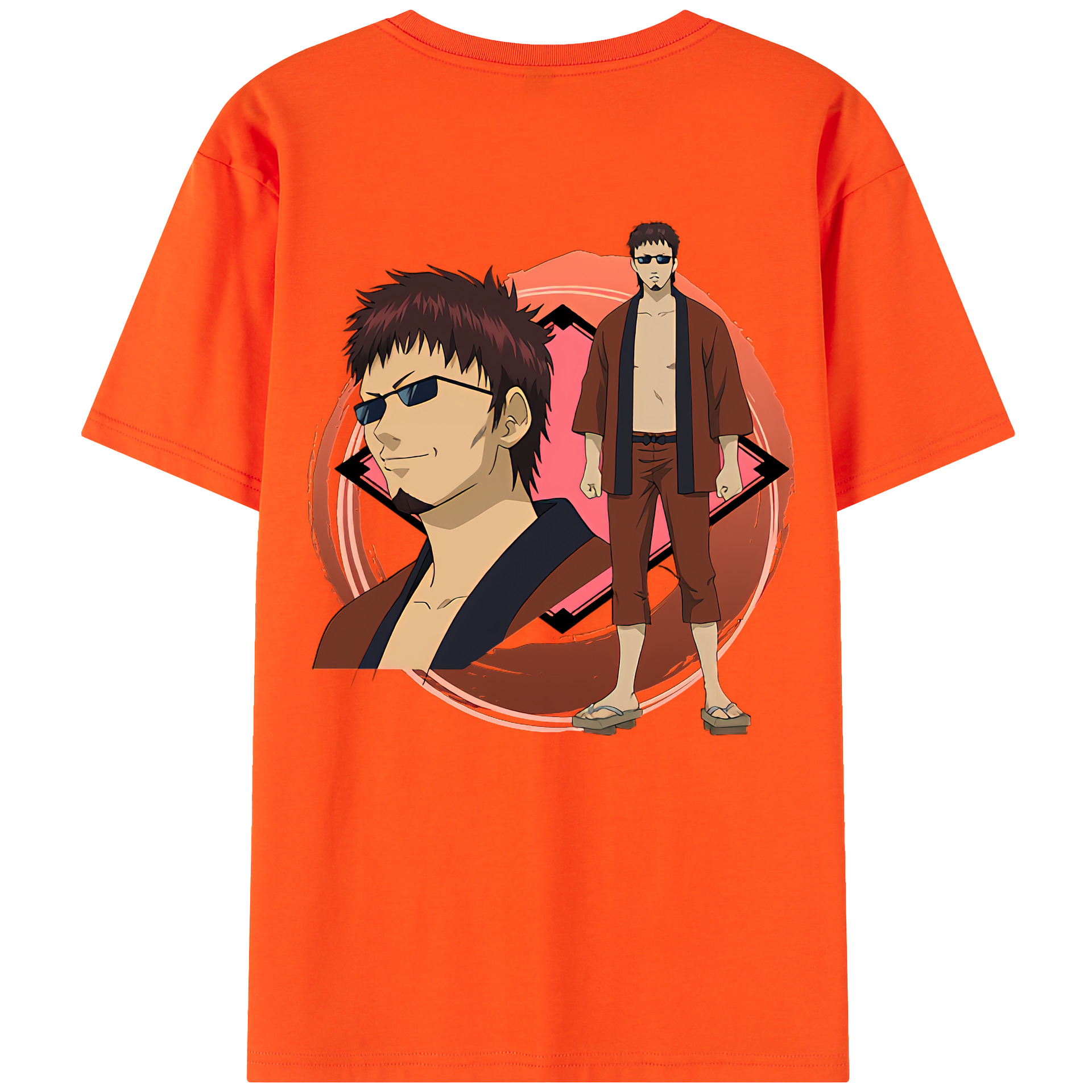 （画像用） ぎんたま 坂田銀時（さかたぎんとき） 神楽 志村新八（しむら しんぱち） GINTAMA Sakata Gintoki Kagura Shimura Shinpachi 綿100％半袖Tシャツ（背面プリント）