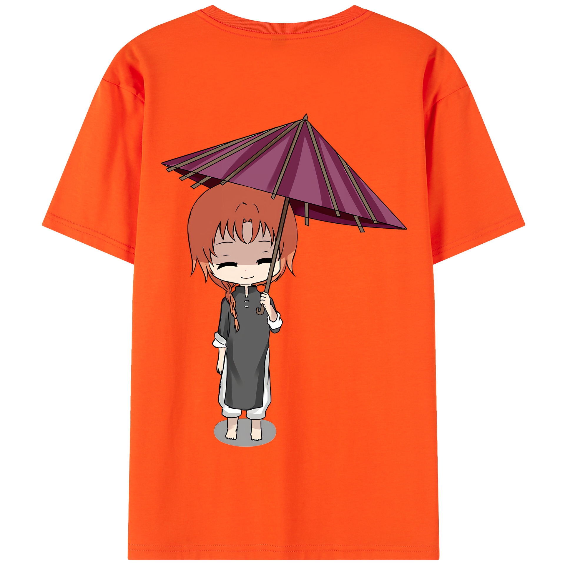 （画像用） ぎんたま 坂田銀時（さかたぎんとき） 神楽 志村新八（しむら しんぱち） GINTAMA Sakata Gintoki Kagura Shimura Shinpachi 綿100％半袖Tシャツ（背面プリント）
