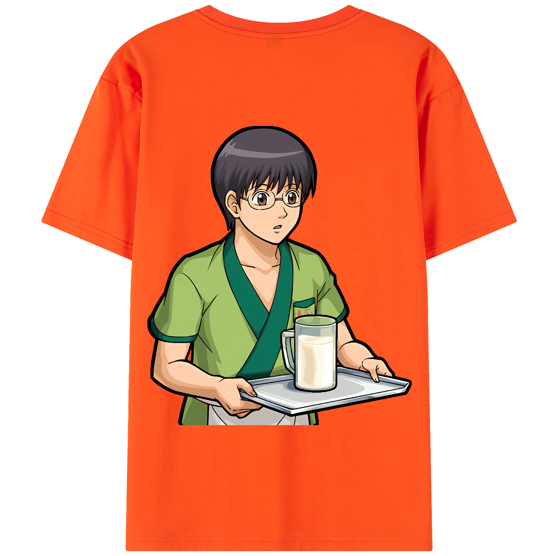 （画像用） ぎんたま 坂田銀時（さかたぎんとき） 神楽 志村新八（しむら しんぱち） GINTAMA Sakata Gintoki Kagura Shimura Shinpachi 綿100％半袖Tシャツ（背面プリント）