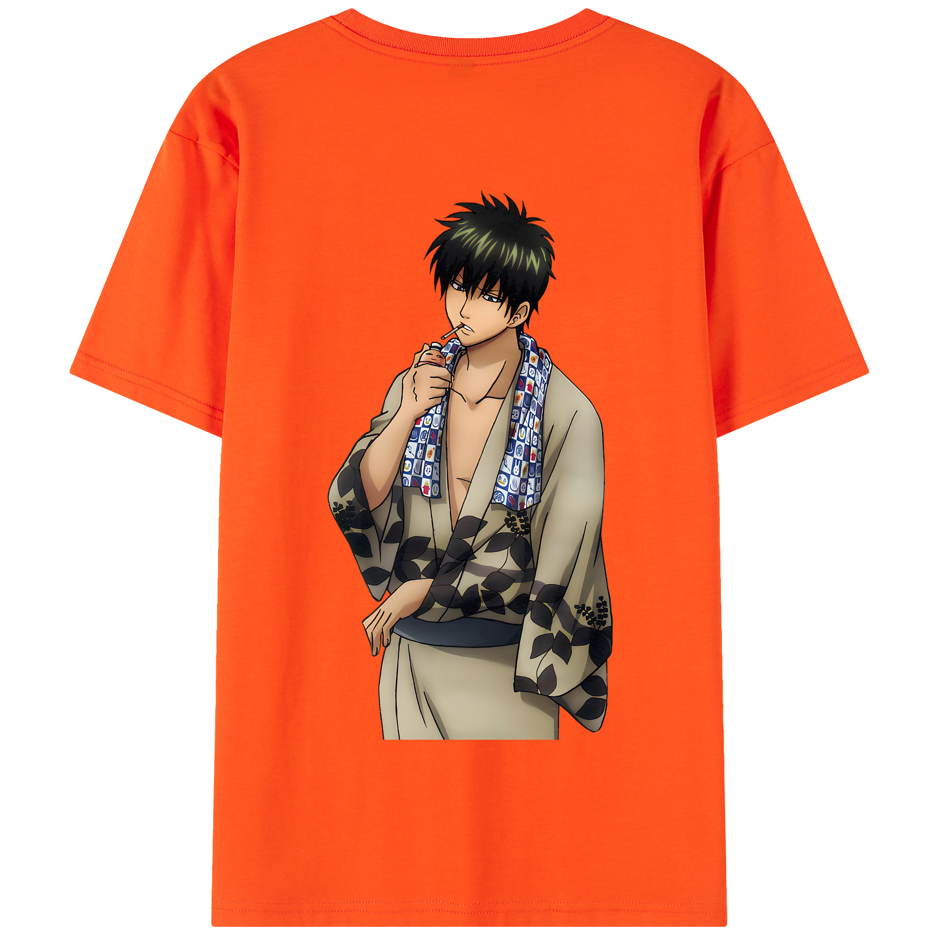 （画像用） ぎんたま 坂田銀時（さかたぎんとき） 神楽 志村新八（しむら しんぱち） GINTAMA Sakata Gintoki Kagura Shimura Shinpachi 綿100％半袖Tシャツ（背面プリント）