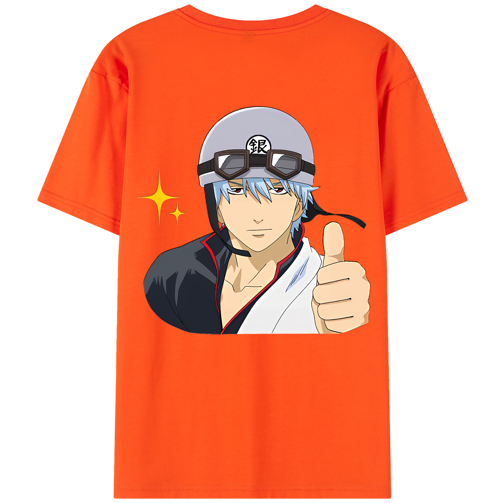 （画像用） ぎんたま 坂田銀時（さかたぎんとき） 神楽 志村新八（しむら しんぱち） GINTAMA Sakata Gintoki Kagura Shimura Shinpachi 綿100％半袖Tシャツ（背面プリント）