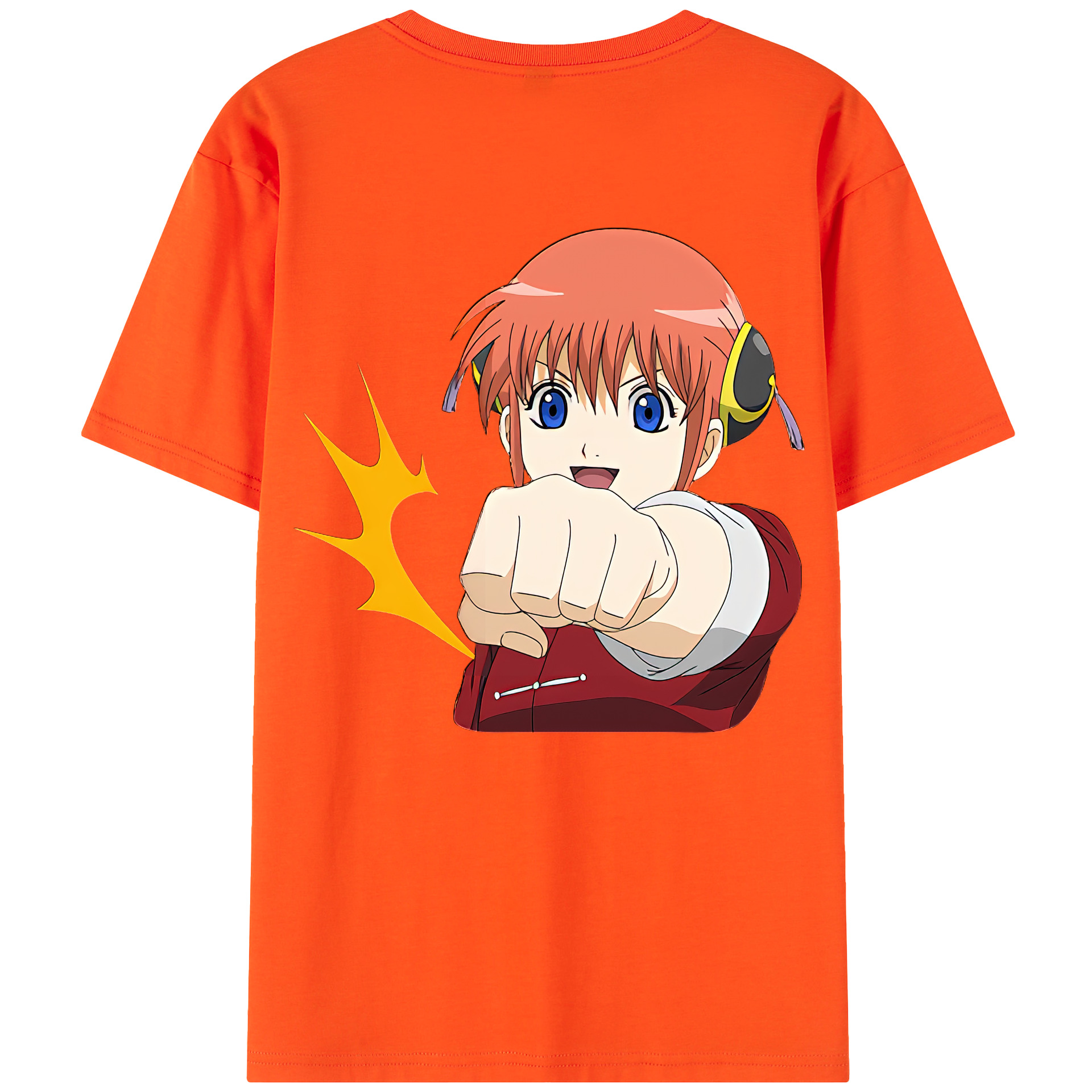 （画像用） ぎんたま 坂田銀時（さかたぎんとき） 神楽 志村新八（しむら しんぱち） GINTAMA Sakata Gintoki Kagura Shimura Shinpachi 綿100％半袖Tシャツ（背面プリント）