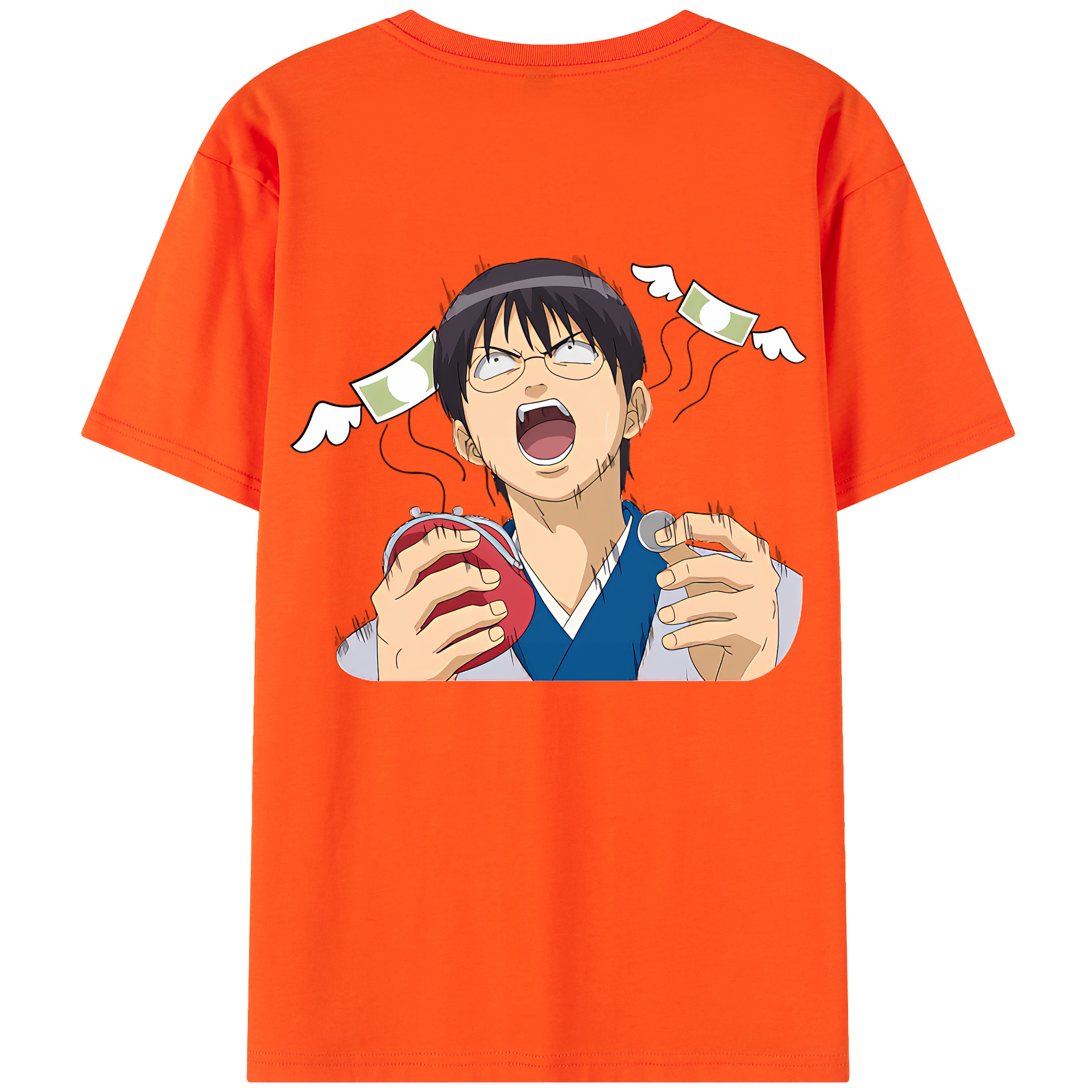 （画像用） ぎんたま 坂田銀時（さかたぎんとき） 神楽 志村新八（しむら しんぱち） GINTAMA Sakata Gintoki Kagura Shimura Shinpachi 綿100％半袖Tシャツ（背面プリント）