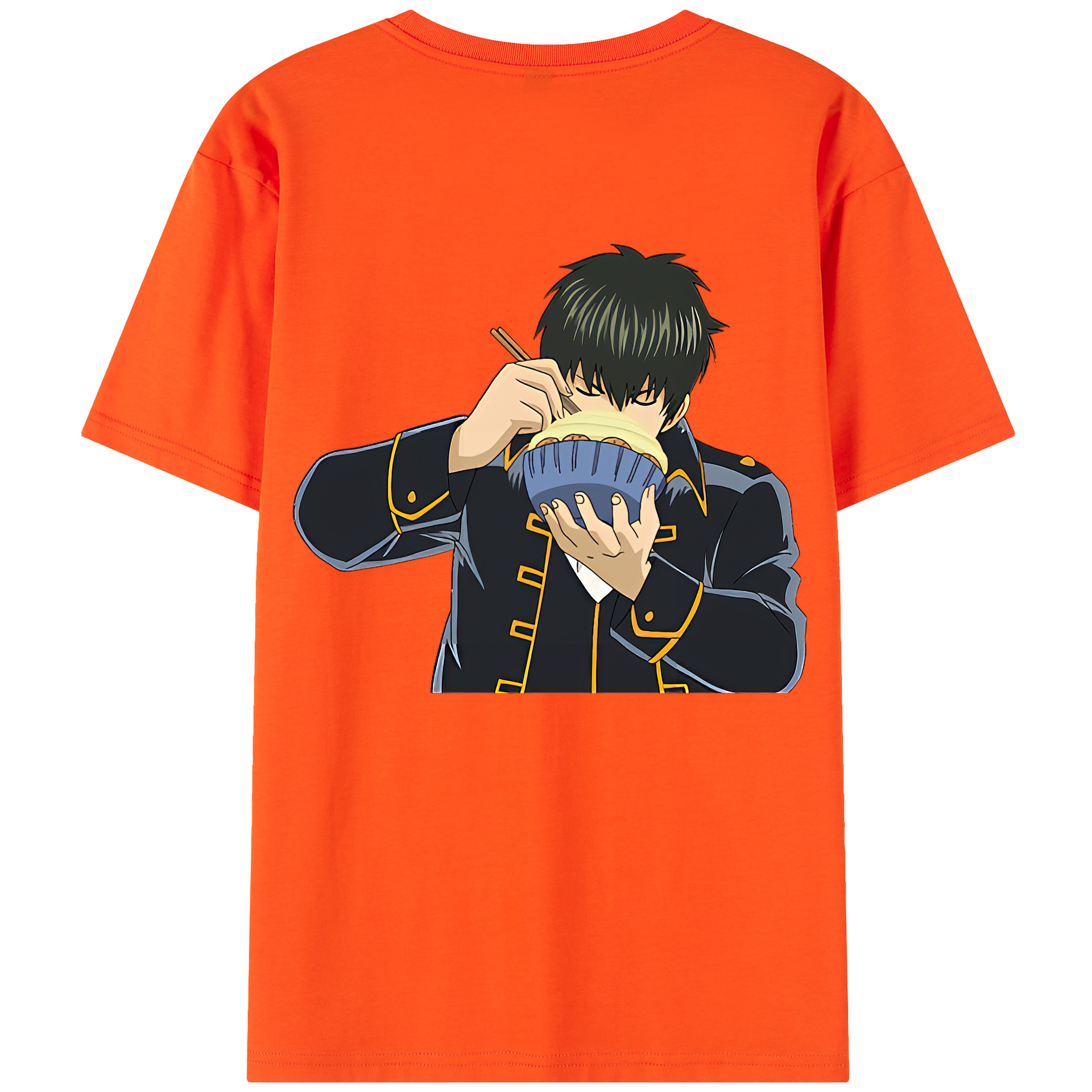 （画像用） ぎんたま 坂田銀時（さかたぎんとき） 神楽 志村新八（しむら しんぱち） GINTAMA Sakata Gintoki Kagura Shimura Shinpachi 綿100％半袖Tシャツ（背面プリント）