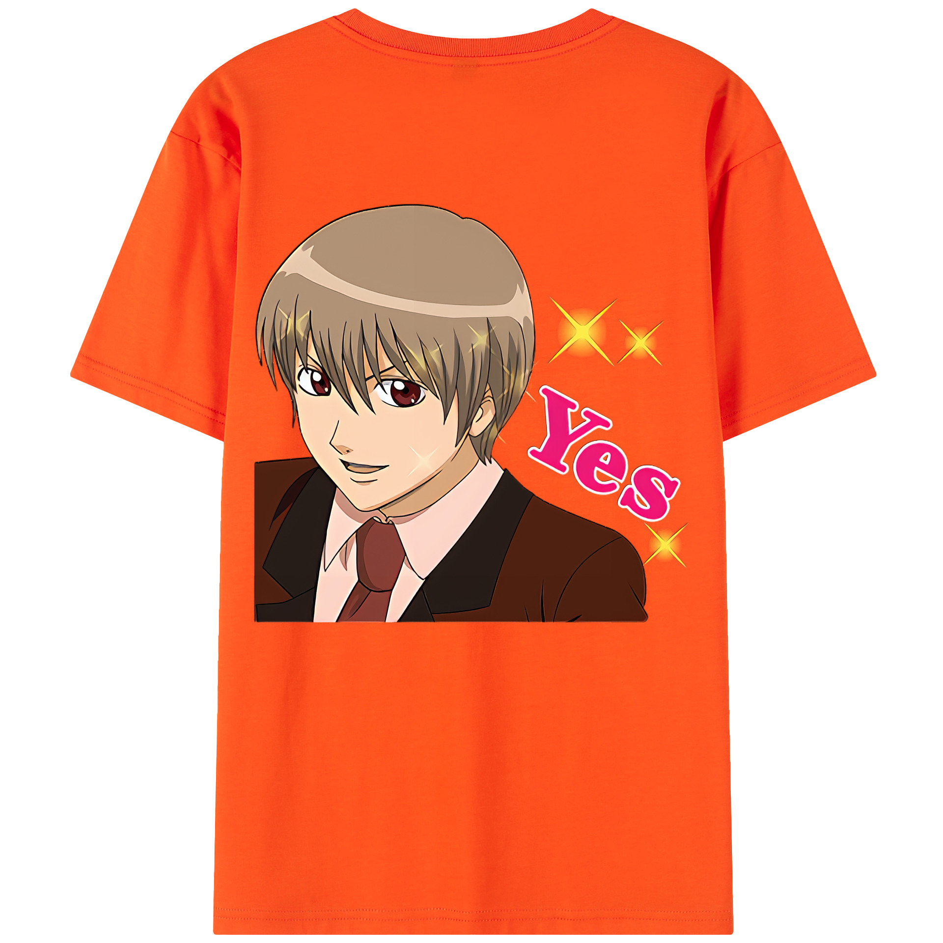 （画像用） ぎんたま 坂田銀時（さかたぎんとき） 神楽 志村新八（しむら しんぱち） GINTAMA Sakata Gintoki Kagura Shimura Shinpachi 綿100％半袖Tシャツ（背面プリント）