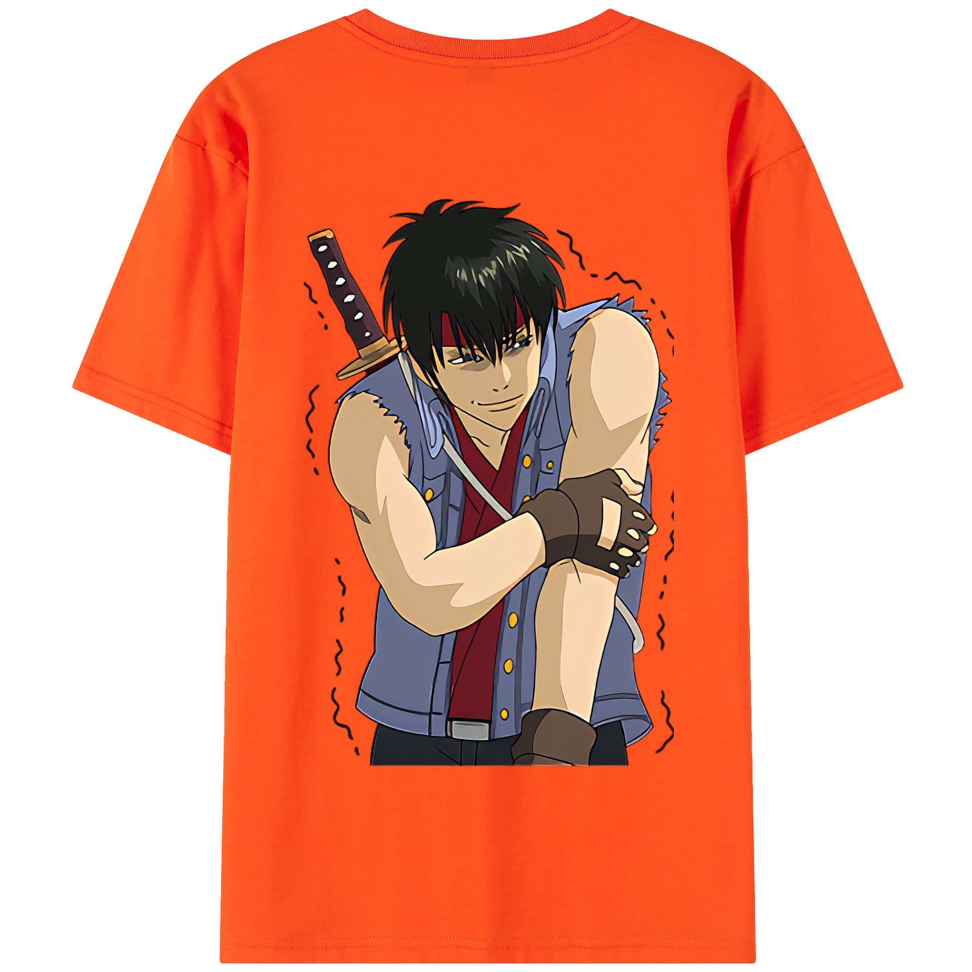 （画像用） ぎんたま 坂田銀時（さかたぎんとき） 神楽 志村新八（しむら しんぱち） GINTAMA Sakata Gintoki Kagura Shimura Shinpachi 綿100％半袖Tシャツ（背面プリント）