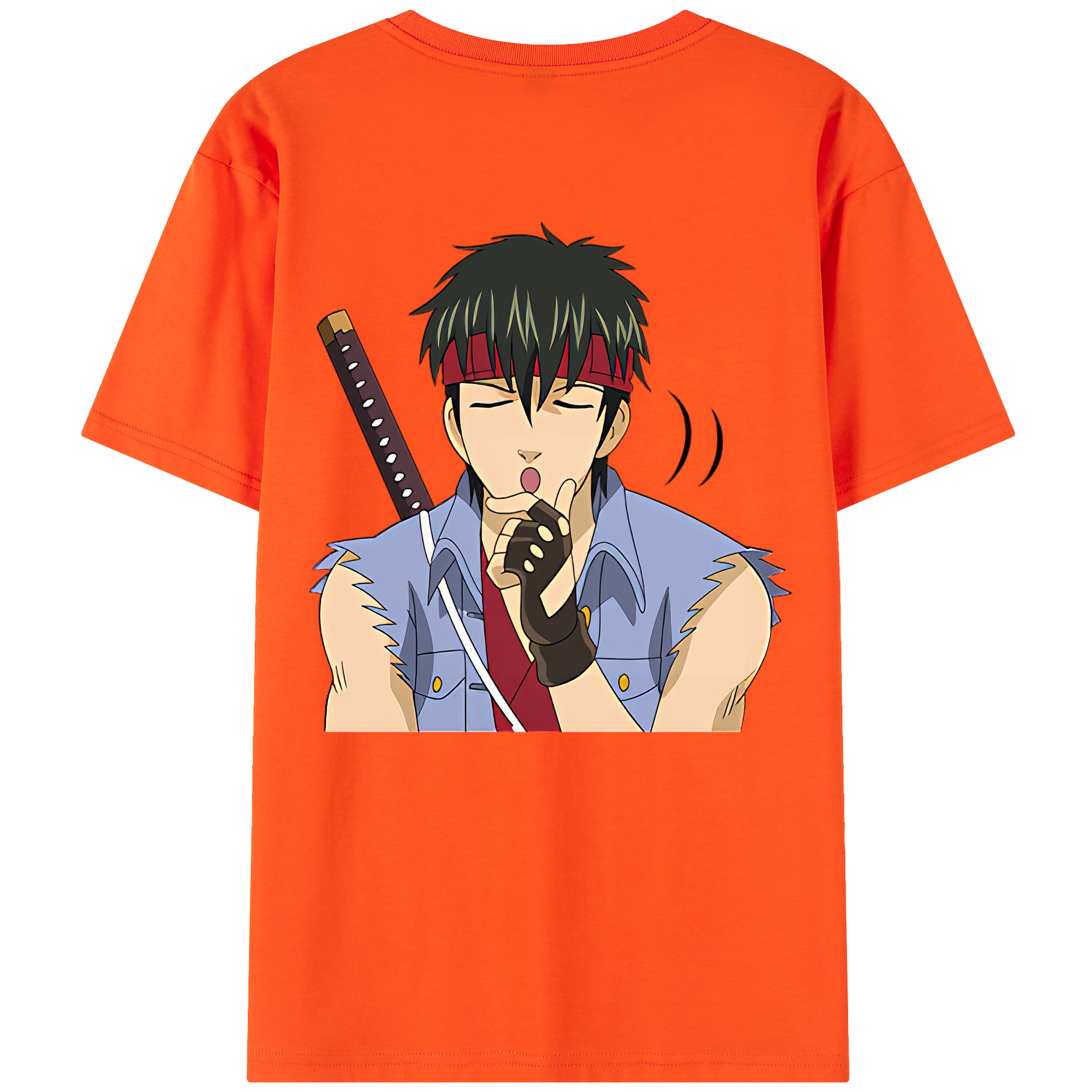 （画像用） ぎんたま 坂田銀時（さかたぎんとき） 神楽 志村新八（しむら しんぱち） GINTAMA Sakata Gintoki Kagura Shimura Shinpachi 綿100％半袖Tシャツ（背面プリント）