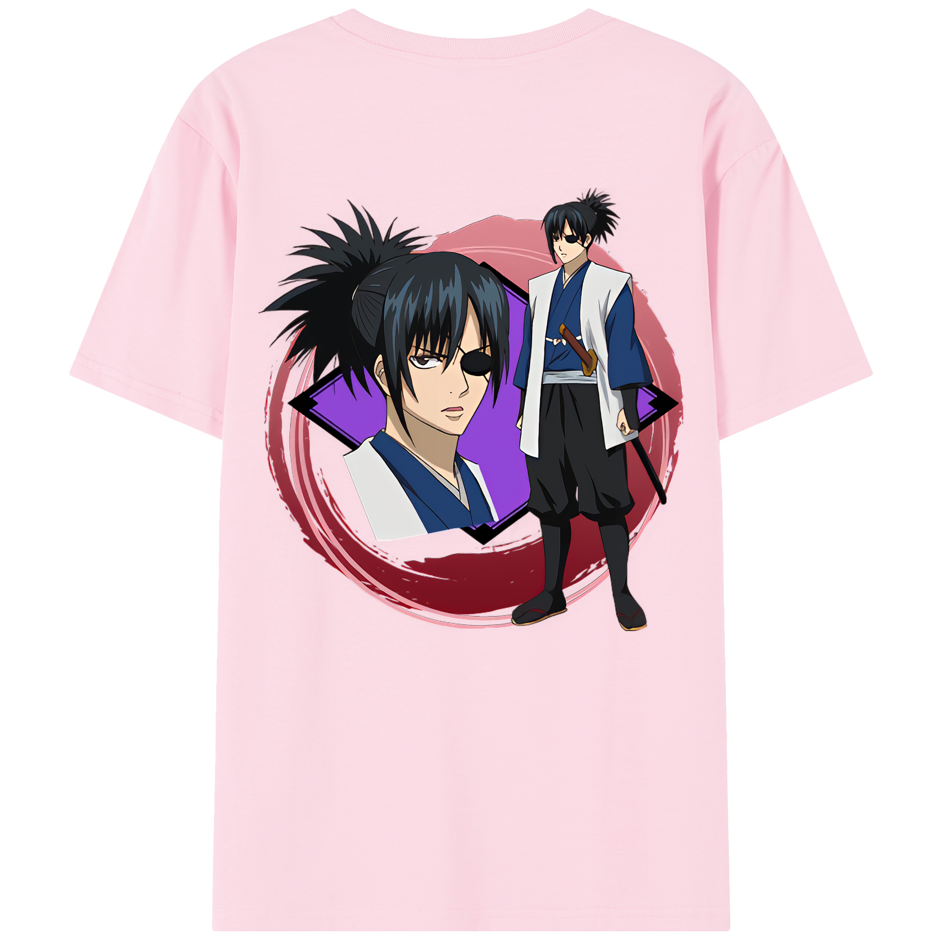 （画像用） ぎんたま 坂田銀時（さかたぎんとき） 神楽 志村新八（しむら しんぱち） GINTAMA Sakata Gintoki Kagura Shimura Shinpachi 綿100％半袖Tシャツ（背面プリント）