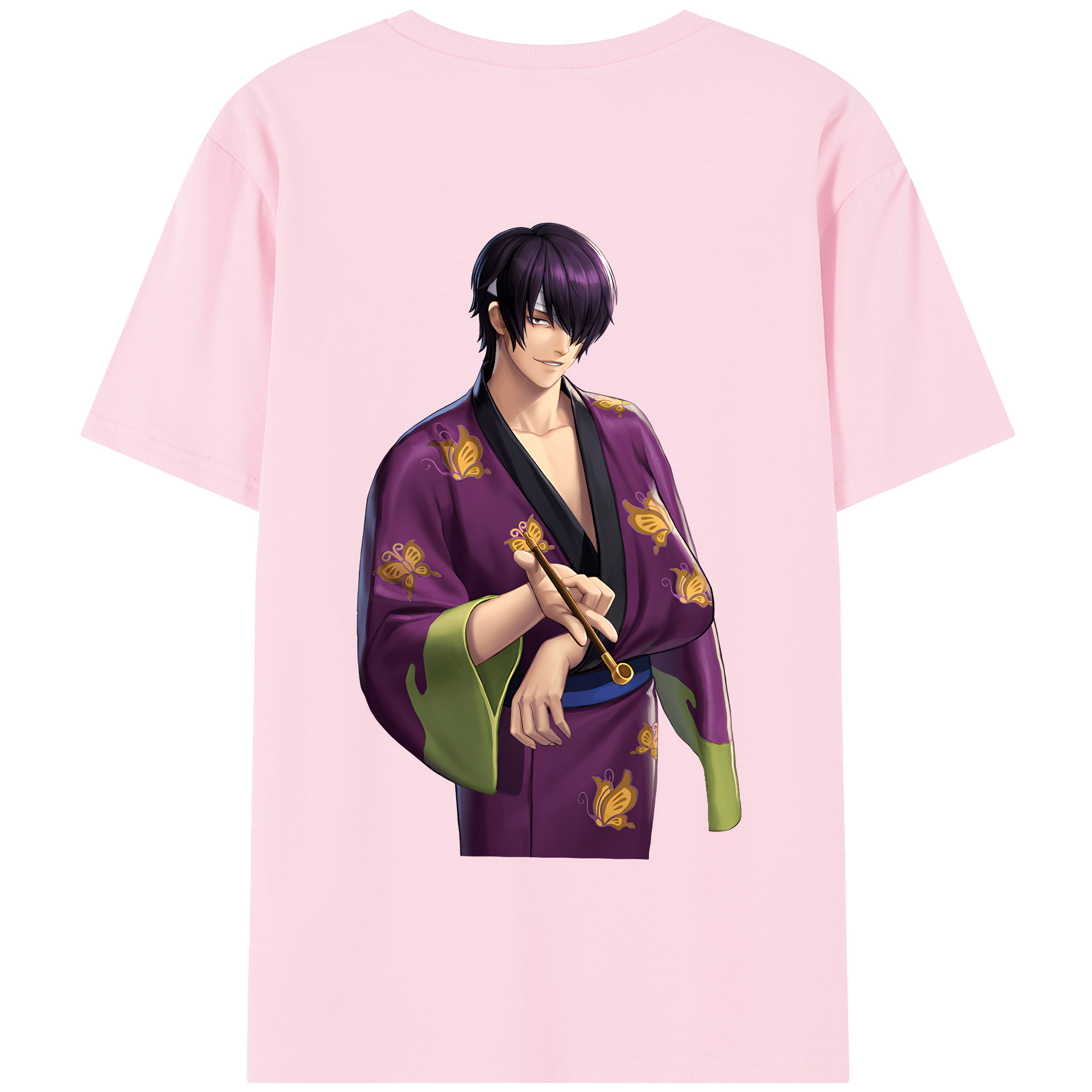 （画像用） ぎんたま 坂田銀時（さかたぎんとき） 神楽 志村新八（しむら しんぱち） GINTAMA Sakata Gintoki Kagura Shimura Shinpachi 綿100％半袖Tシャツ（背面プリント）