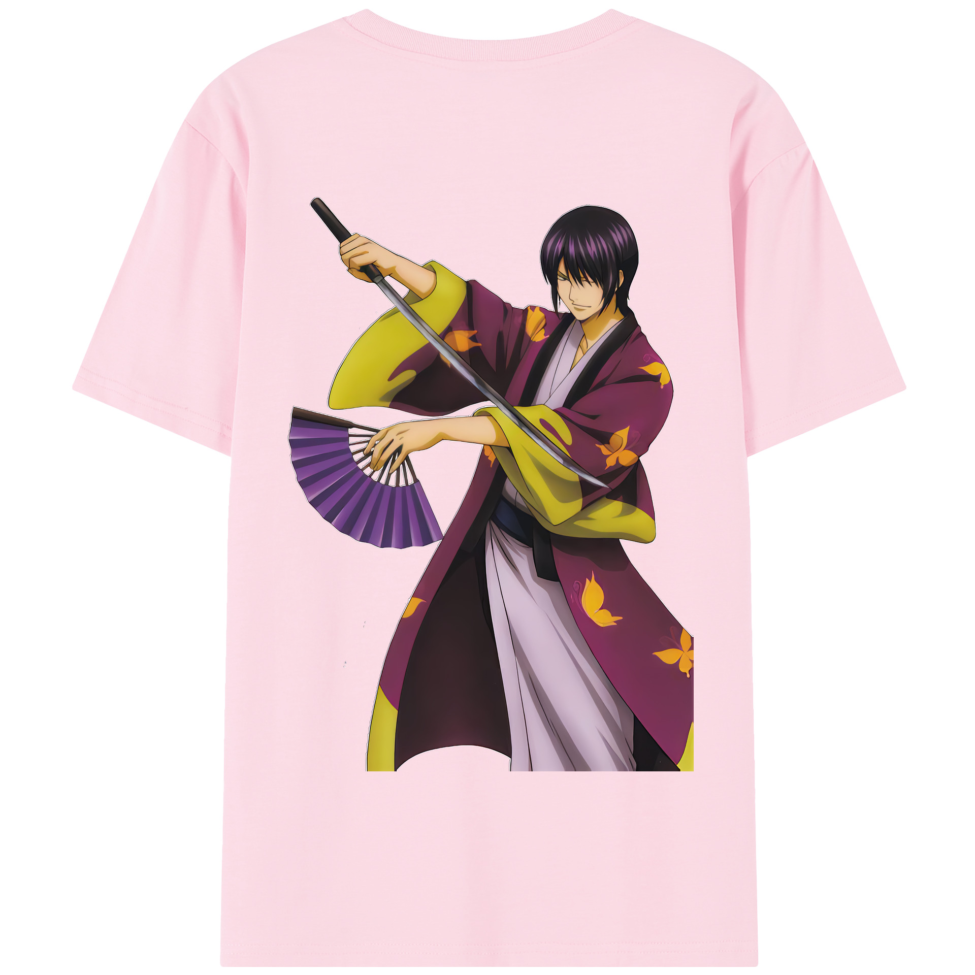 （画像用） ぎんたま 坂田銀時（さかたぎんとき） 神楽 志村新八（しむら しんぱち） GINTAMA Sakata Gintoki Kagura Shimura Shinpachi 綿100％半袖Tシャツ（背面プリント）