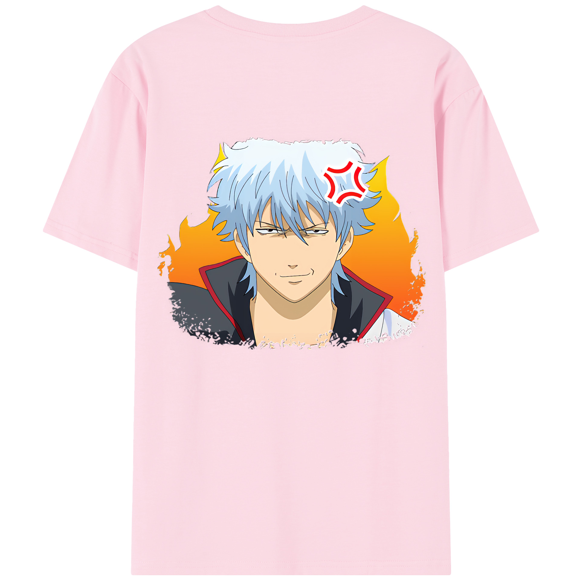 （画像用） ぎんたま 坂田銀時（さかたぎんとき） 神楽 志村新八（しむら しんぱち） GINTAMA Sakata Gintoki Kagura Shimura Shinpachi 綿100％半袖Tシャツ（背面プリント）