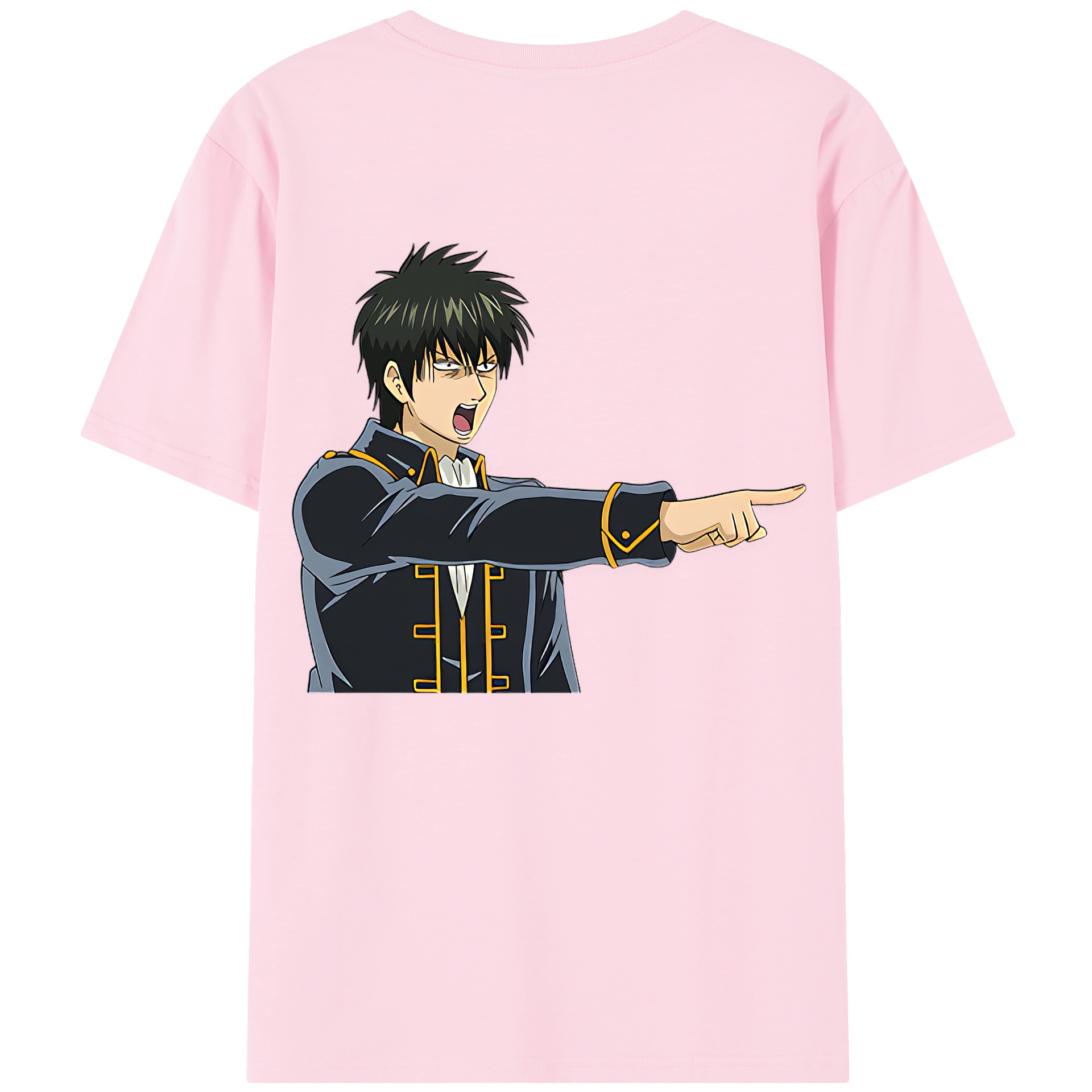 （画像用） ぎんたま 坂田銀時（さかたぎんとき） 神楽 志村新八（しむら しんぱち） GINTAMA Sakata Gintoki Kagura Shimura Shinpachi 綿100％半袖Tシャツ（背面プリント）