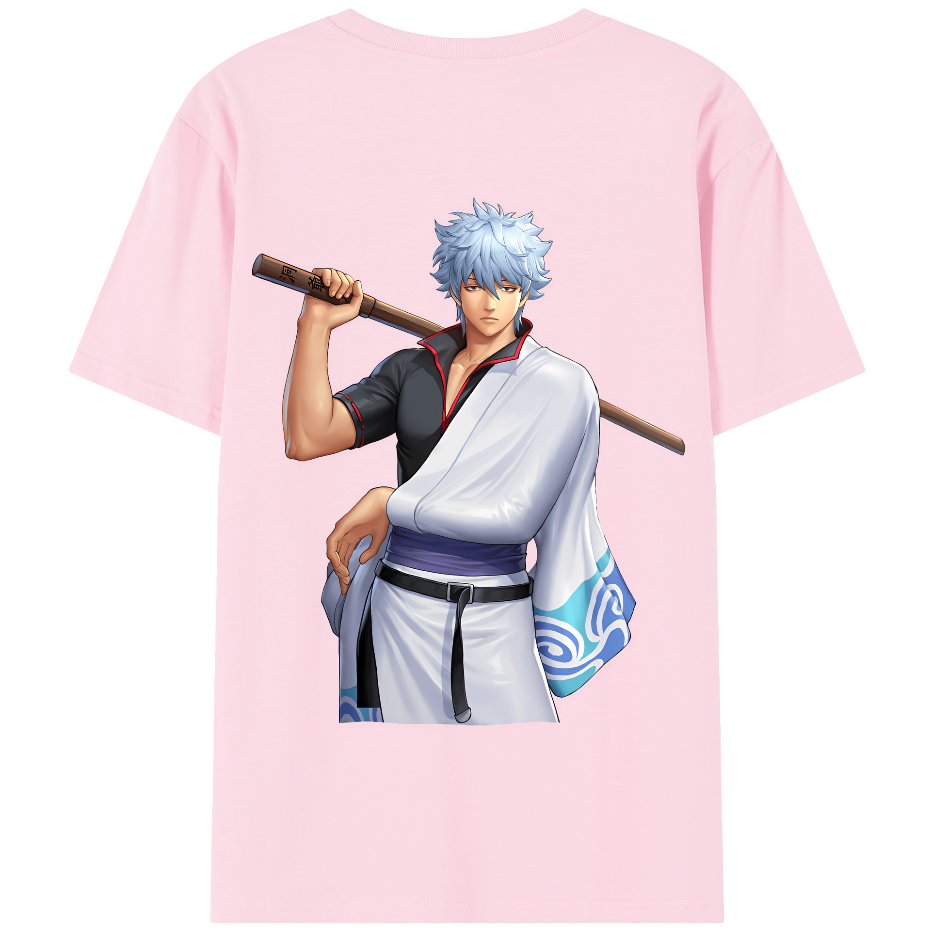 （画像用） ぎんたま 坂田銀時（さかたぎんとき） 神楽 志村新八（しむら しんぱち） GINTAMA Sakata Gintoki Kagura Shimura Shinpachi 綿100％半袖Tシャツ（背面プリント）