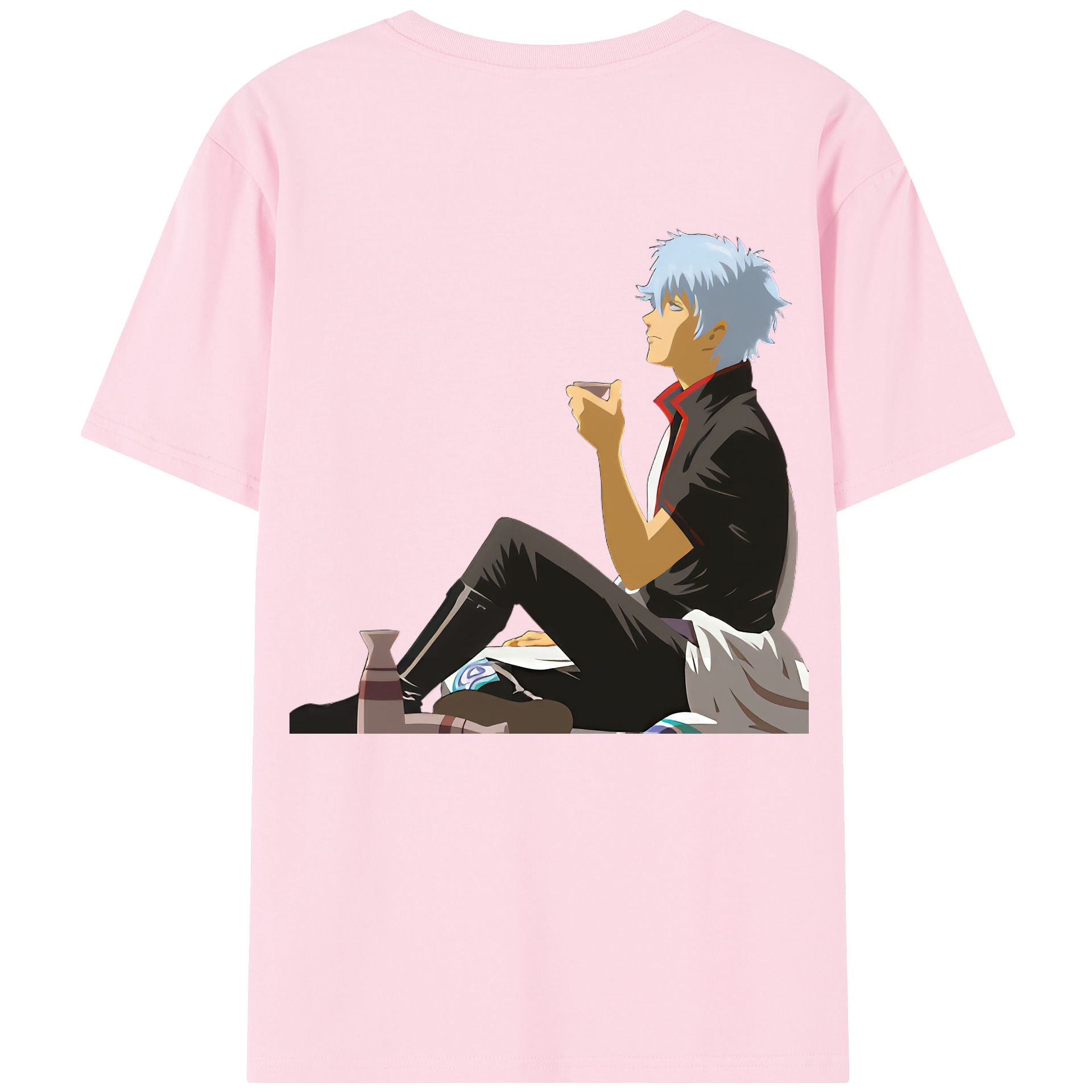 （画像用） ぎんたま 坂田銀時（さかたぎんとき） 神楽 志村新八（しむら しんぱち） GINTAMA Sakata Gintoki Kagura Shimura Shinpachi 綿100％半袖Tシャツ（背面プリント）