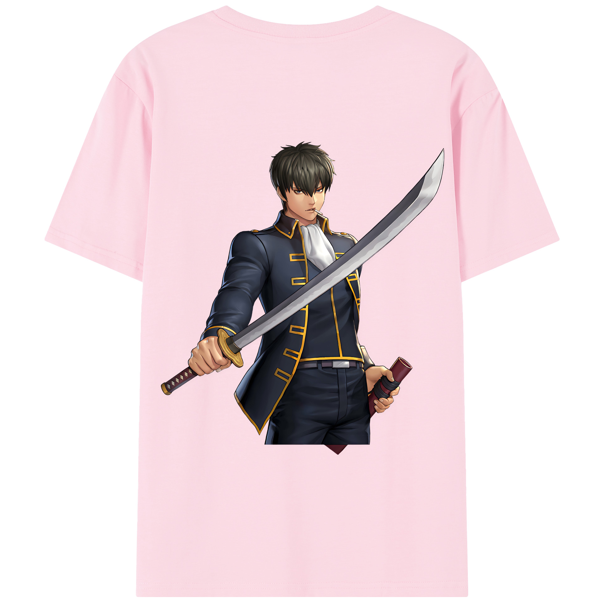 （画像用） ぎんたま 坂田銀時（さかたぎんとき） 神楽 志村新八（しむら しんぱち） GINTAMA Sakata Gintoki Kagura Shimura Shinpachi 綿100％半袖Tシャツ（背面プリント）