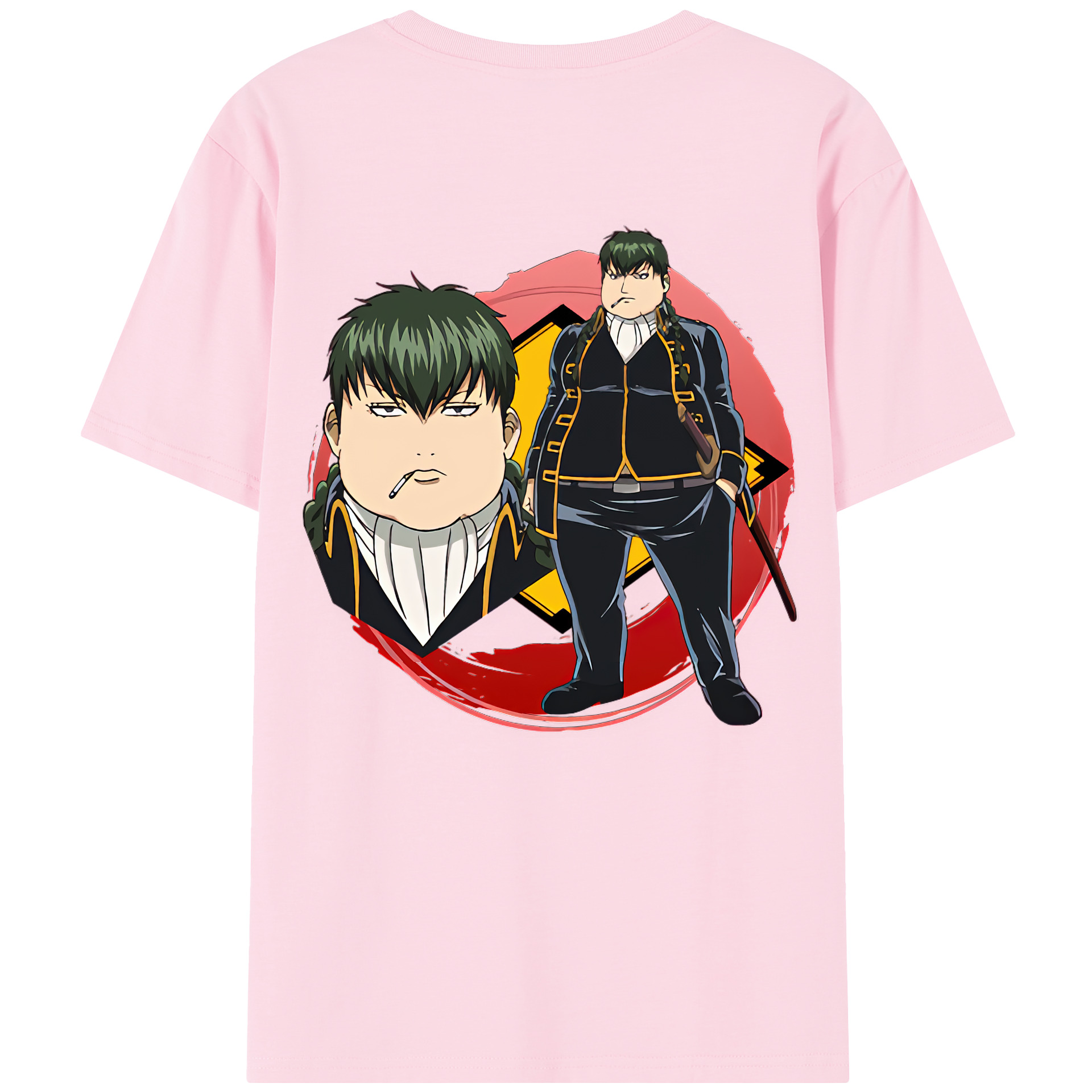 （画像用） ぎんたま 坂田銀時（さかたぎんとき） 神楽 志村新八（しむら しんぱち） GINTAMA Sakata Gintoki Kagura Shimura Shinpachi 綿100％半袖Tシャツ（背面プリント）