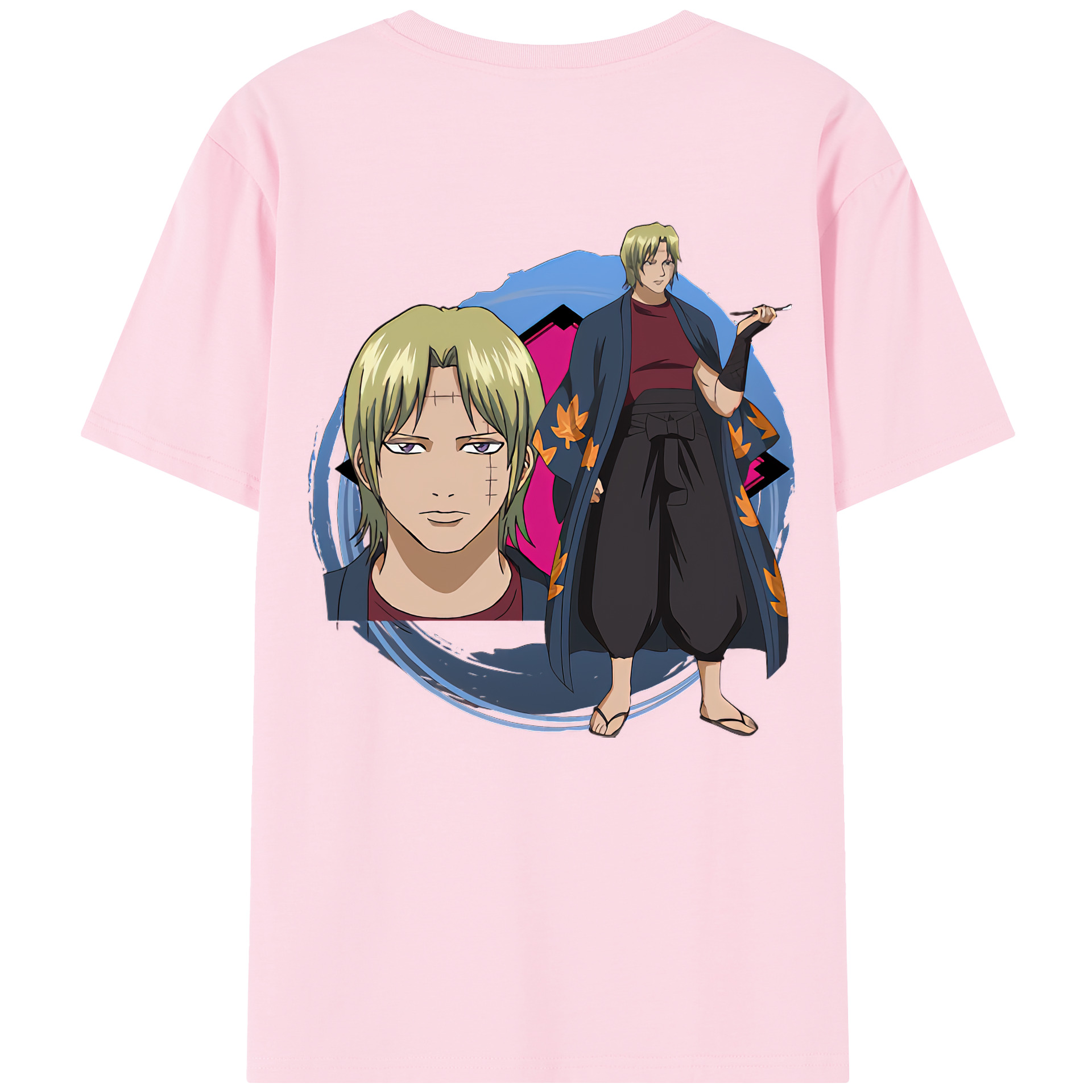 （画像用） ぎんたま 坂田銀時（さかたぎんとき） 神楽 志村新八（しむら しんぱち） GINTAMA Sakata Gintoki Kagura Shimura Shinpachi 綿100％半袖Tシャツ（背面プリント）
