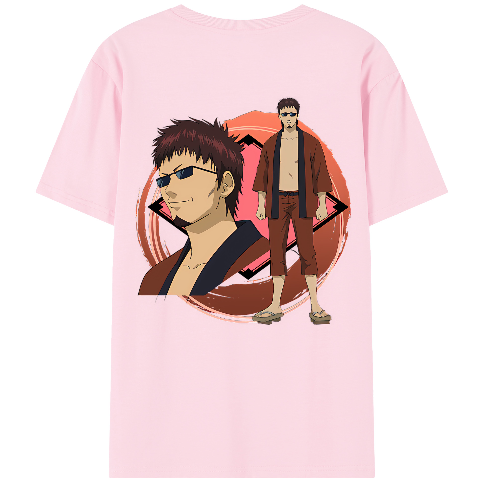 （画像用） ぎんたま 坂田銀時（さかたぎんとき） 神楽 志村新八（しむら しんぱち） GINTAMA Sakata Gintoki Kagura Shimura Shinpachi 綿100％半袖Tシャツ（背面プリント）