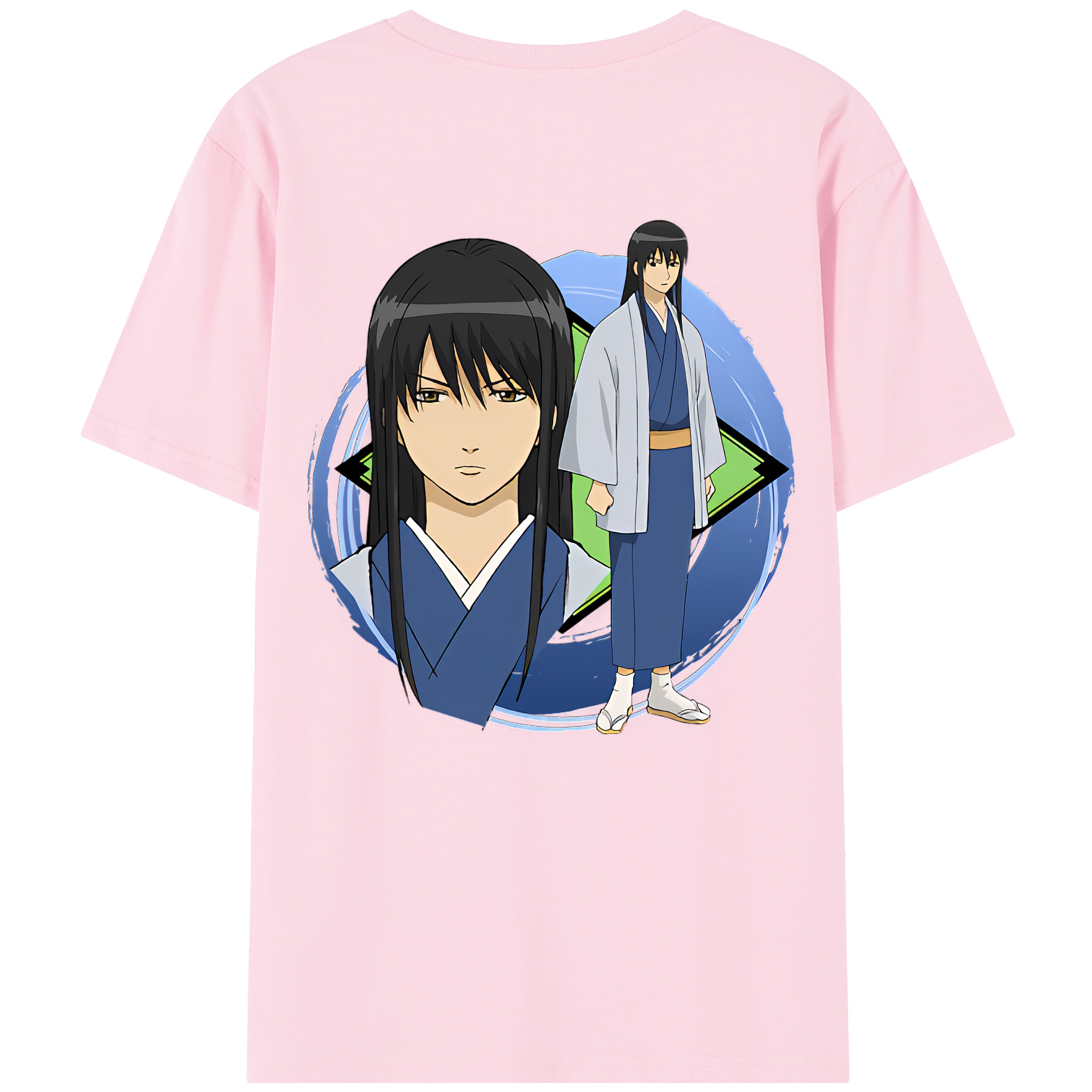 （画像用） ぎんたま 坂田銀時（さかたぎんとき） 神楽 志村新八（しむら しんぱち） GINTAMA Sakata Gintoki Kagura Shimura Shinpachi 綿100％半袖Tシャツ（背面プリント）
