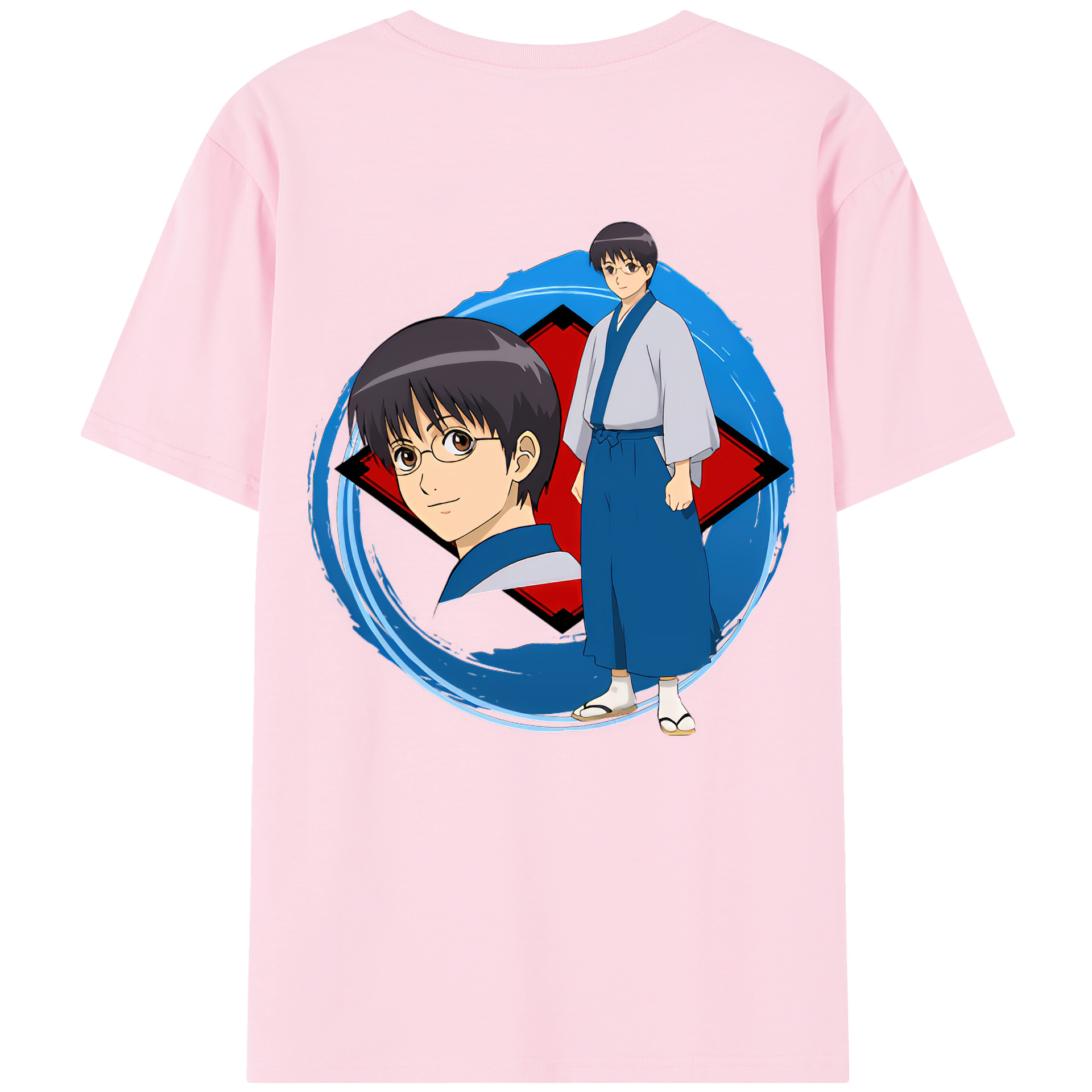 （画像用） ぎんたま 坂田銀時（さかたぎんとき） 神楽 志村新八（しむら しんぱち） GINTAMA Sakata Gintoki Kagura Shimura Shinpachi 綿100％半袖Tシャツ（背面プリント）