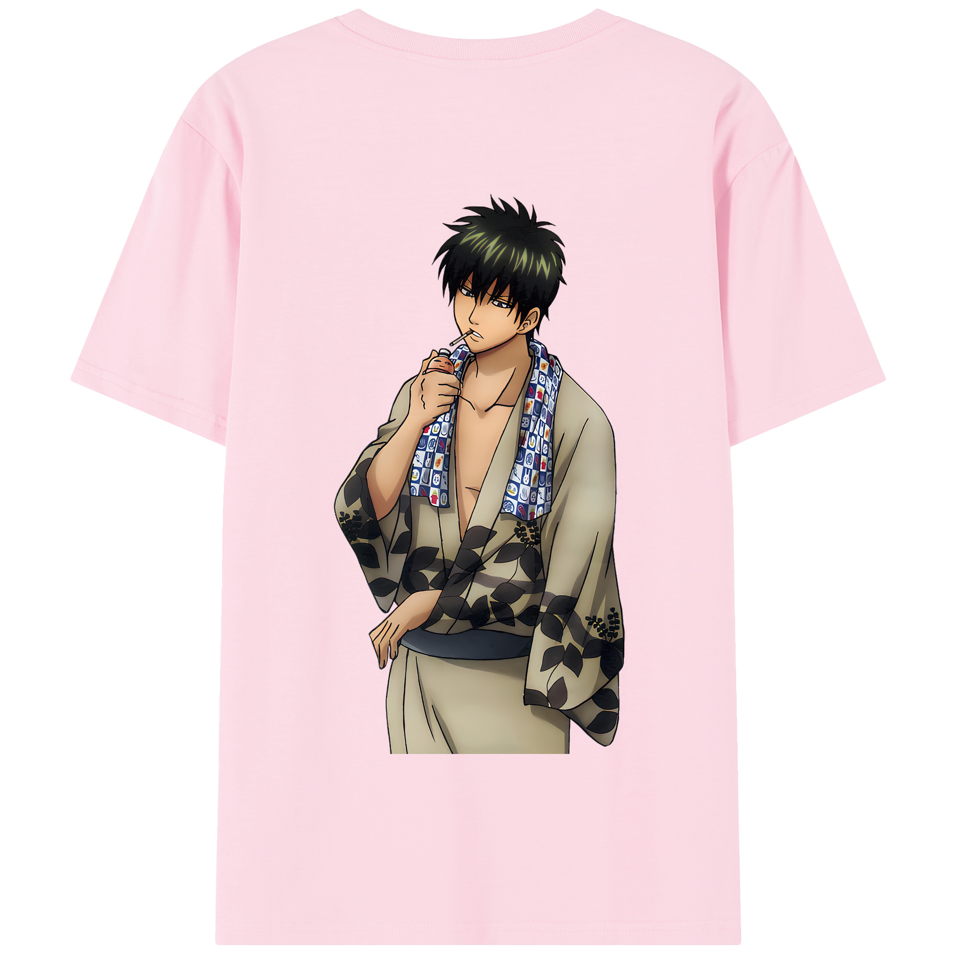 （画像用） ぎんたま 坂田銀時（さかたぎんとき） 神楽 志村新八（しむら しんぱち） GINTAMA Sakata Gintoki Kagura Shimura Shinpachi 綿100％半袖Tシャツ（背面プリント）
