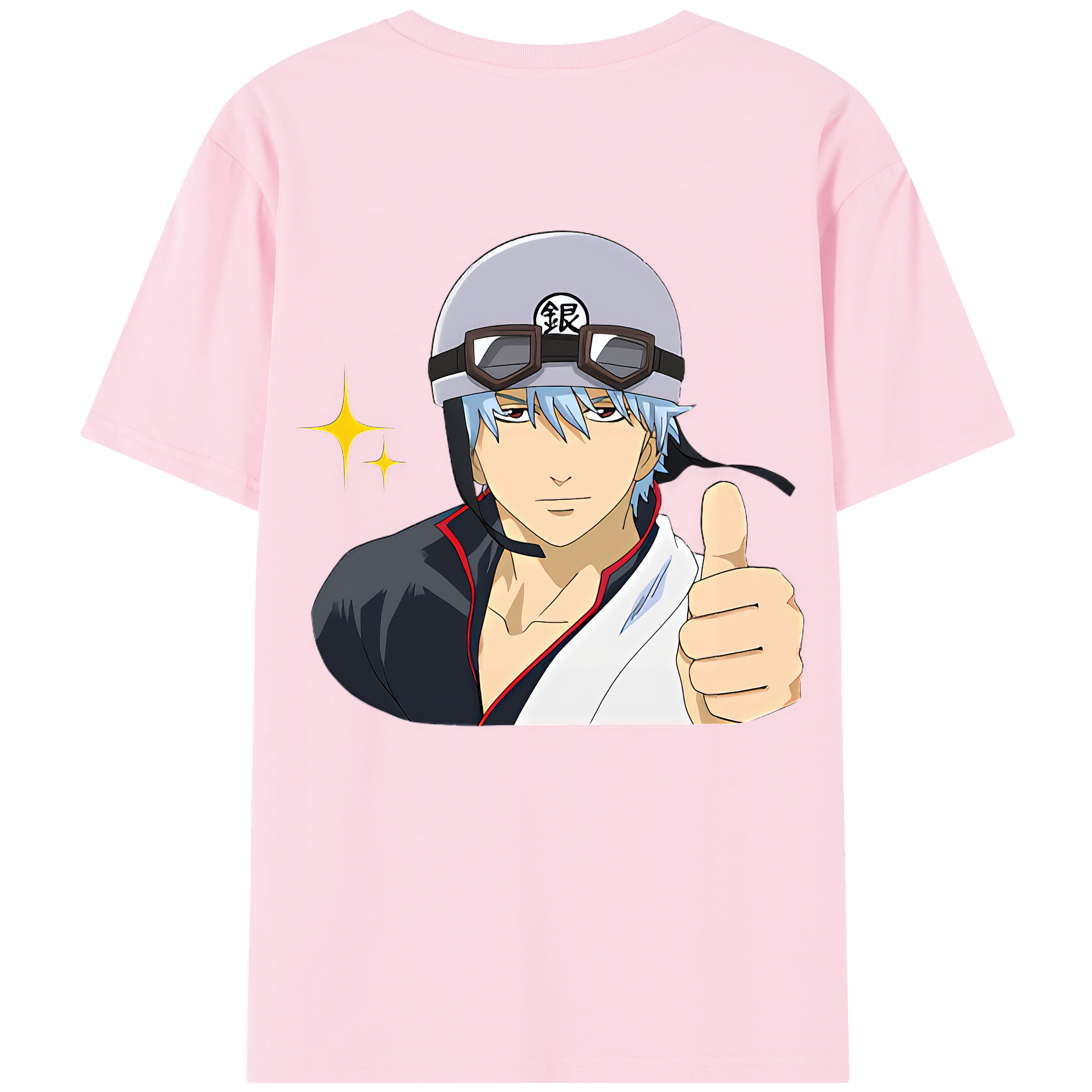 （画像用） ぎんたま 坂田銀時（さかたぎんとき） 神楽 志村新八（しむら しんぱち） GINTAMA Sakata Gintoki Kagura Shimura Shinpachi 綿100％半袖Tシャツ（背面プリント）